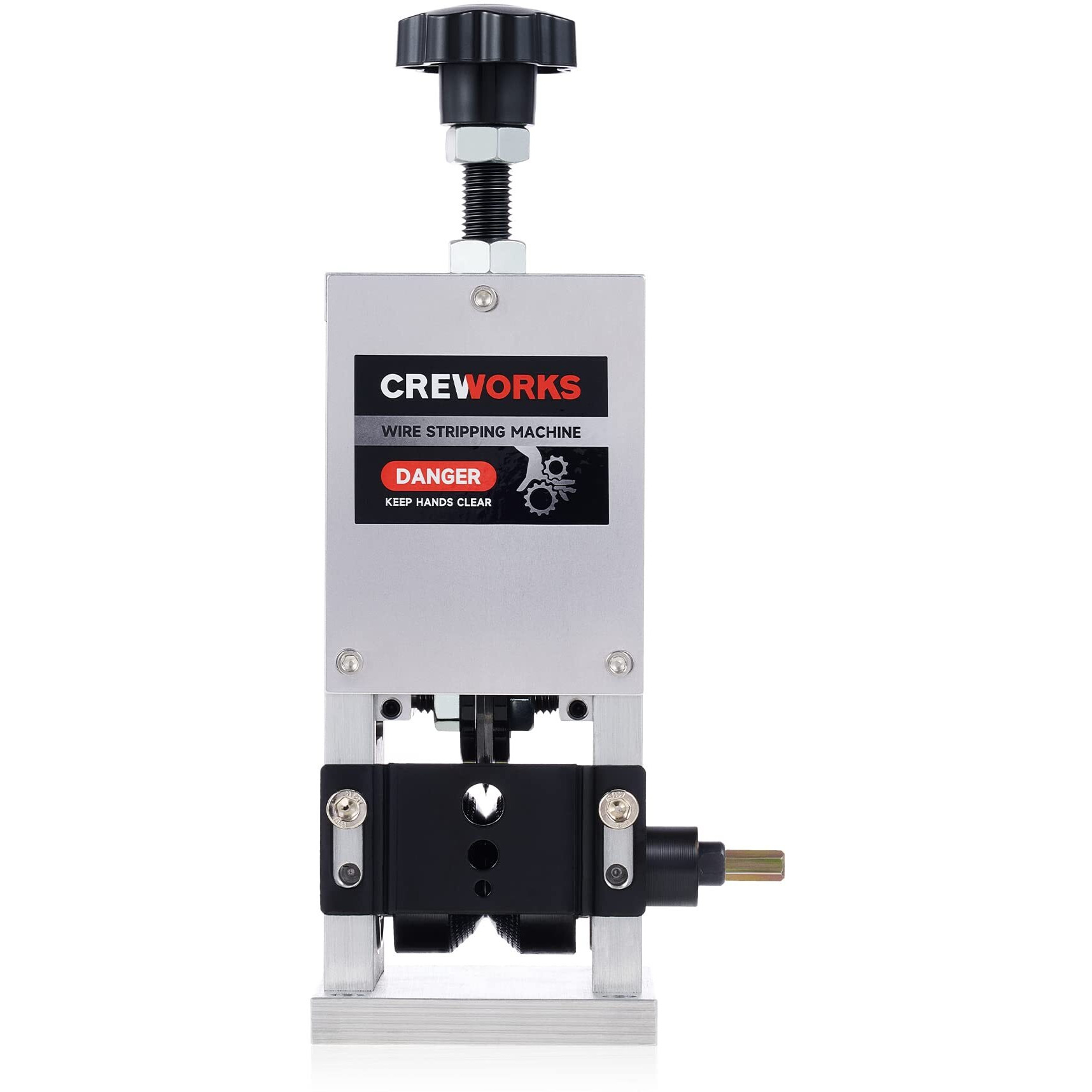 Creworks Manual Scrap Wire Stripping Machine, Drill Powered Copper Wire Peeler Machine, Scrap Cable Stripper For Wire Recycling, Compact & Portable Aluminum Alloy Construction, 0.06-0.98 Inch