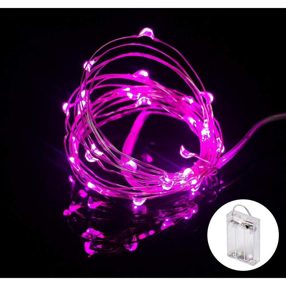Xinkaite String Lights, Waterproof Led String Lights, Fairy String Lights Starry String Lights For Indoor& Outdoor Diy Decoration Home Parties Christmas Holiday (10Ft/3Meters, Pink)