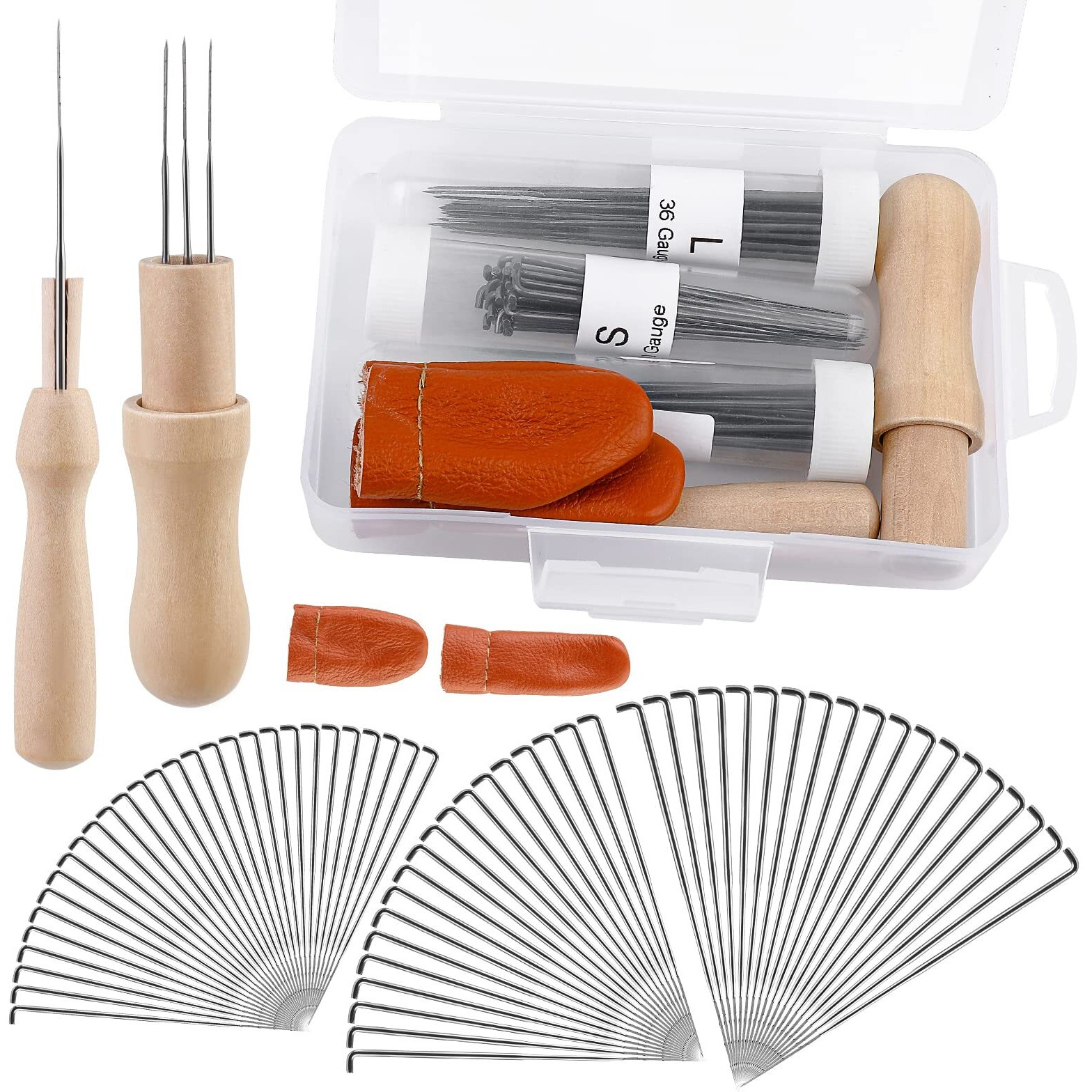 Mayboos 74 Pcs Needles Wool Felting Needles Tools Needle Felting Supplies Felting Tools Needle Felting Tool With 3 Sizes Felting Needles For Beginner Professional