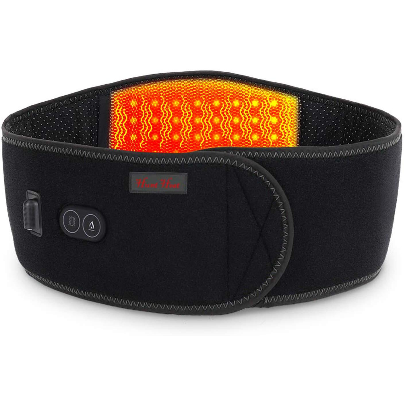 Cueheat Heating Pad For Back Pain Relief - Heating Pad Back Brace With Heat And Massage,Heat Belt For Back Pain Relief Belly Lumbar Spine Stomach Arthritis(45Inches)