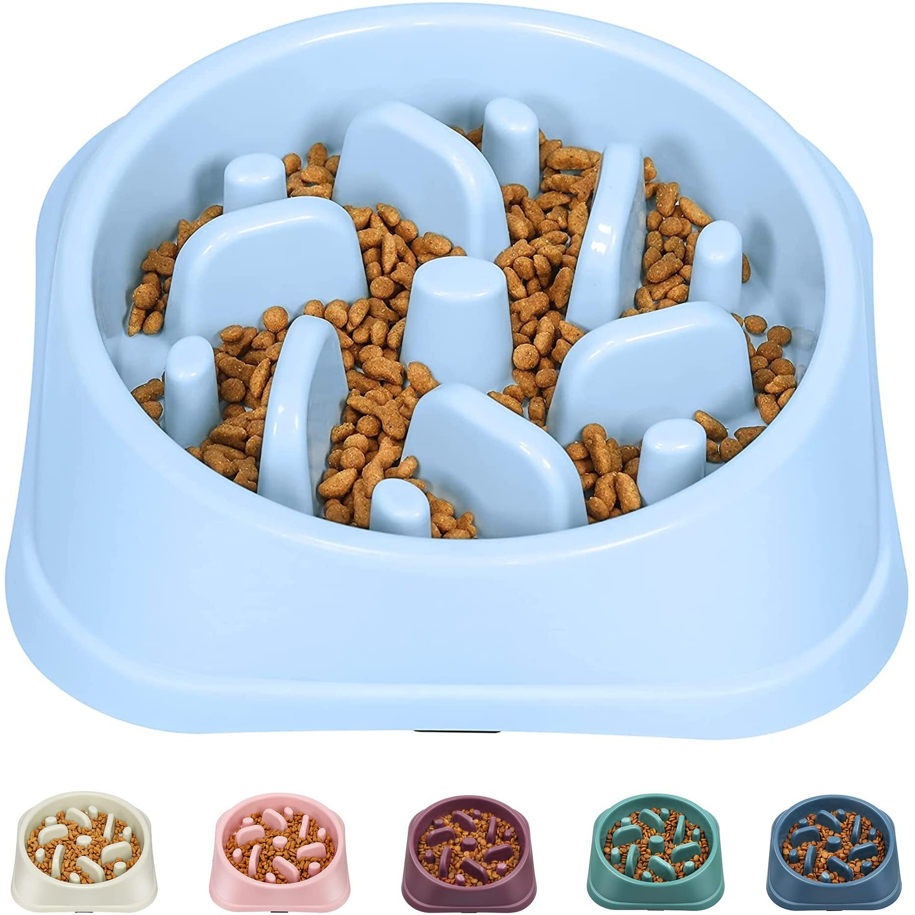 Upsky Slow Feeder Bowls Anti-Slip Puzzle Interactive Bloat Stop Bowl Anti-Choking Dog Bowl For Small And Medium Dogs (15-50 Lbs).