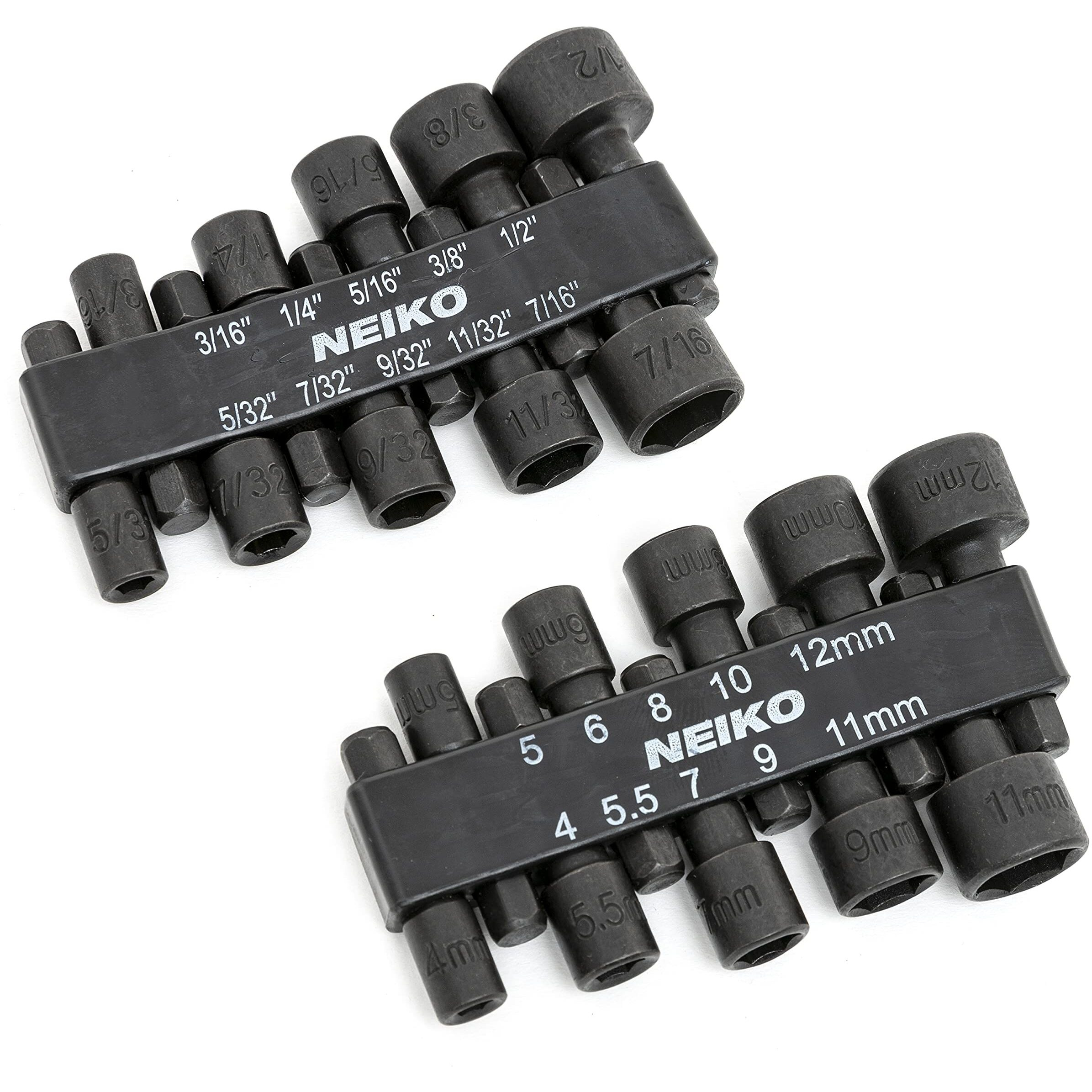 Neiko 10068A Nut Driver Set, For Impact Drill And Driver, 20 Piece, 1/4