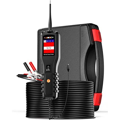 Ancel Pb100 Automotive Power Circuit Probe Tester, 12V 24V Car Test Light Electrical Diagnostic Tool Master Kit Ac Dc Digital Voltage Short Finder, Relay Fuse Tester Trailer 3 System Thermometer 4