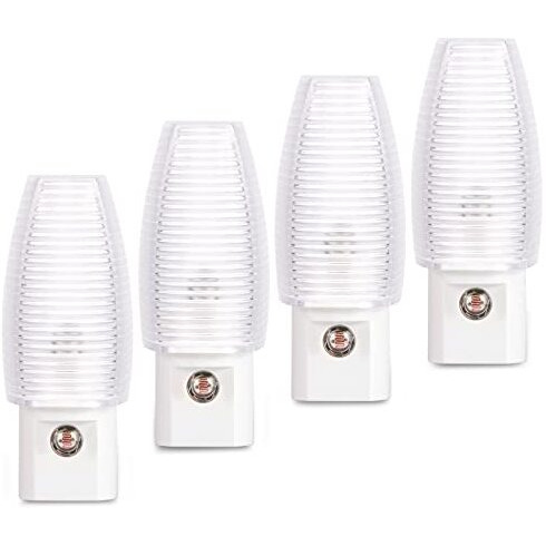 Emotionlite Plug In Night Light, Warm White Led Nightlights, Dusk To Dawn Sensor, Kids, Nursery, Bedroom, Bathroom,Hallway, Stairs, Kitchen, Ul Listed, 4 Pack