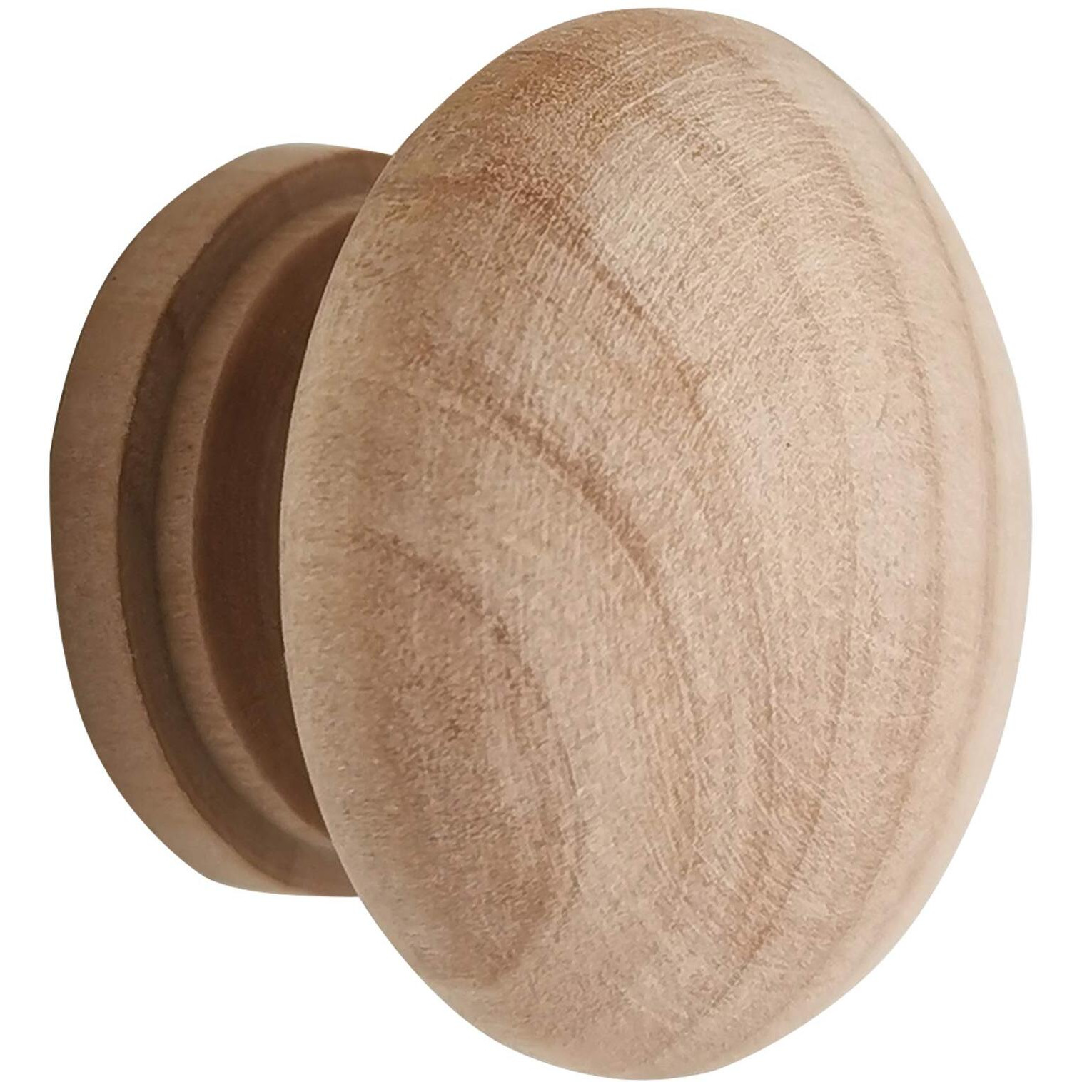 M Mimhooy 15Pcs Wood Drawer Knobs, Unfinished Wooden Cabinet Dresser Knobs Furniture Pull Handles (Diameter 1.34 Inches, Height 1 Inch)