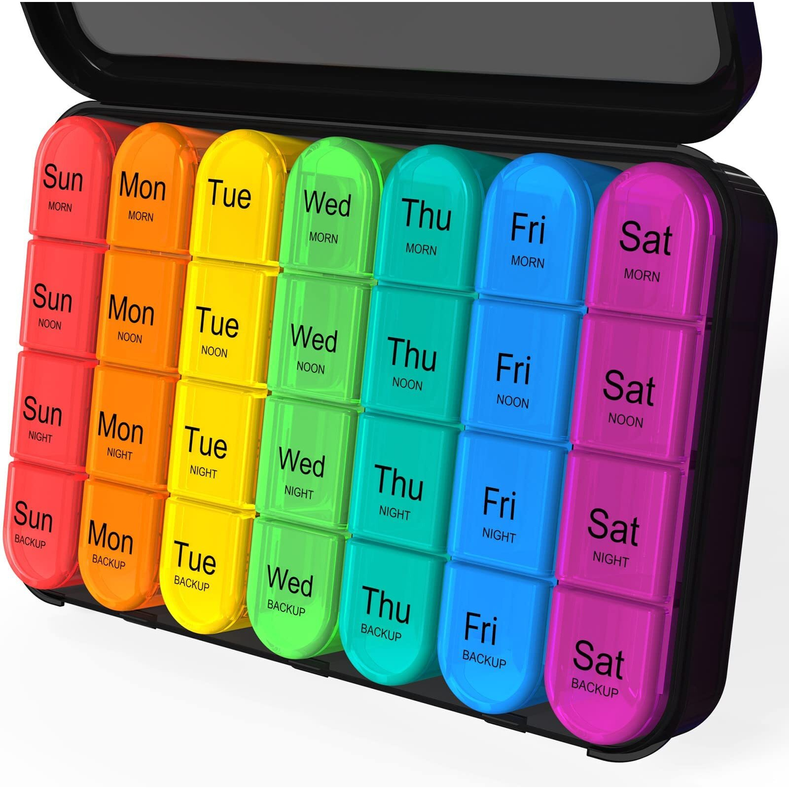 Pill Organizer 4 Times A Day, Daily Pill Box Organizer, Large Weekly Medicine Organizer Box, Pill Cases Organizers 7 Day, Daviky Pill Boxes 7 Day To Hold Vitamins, Medication