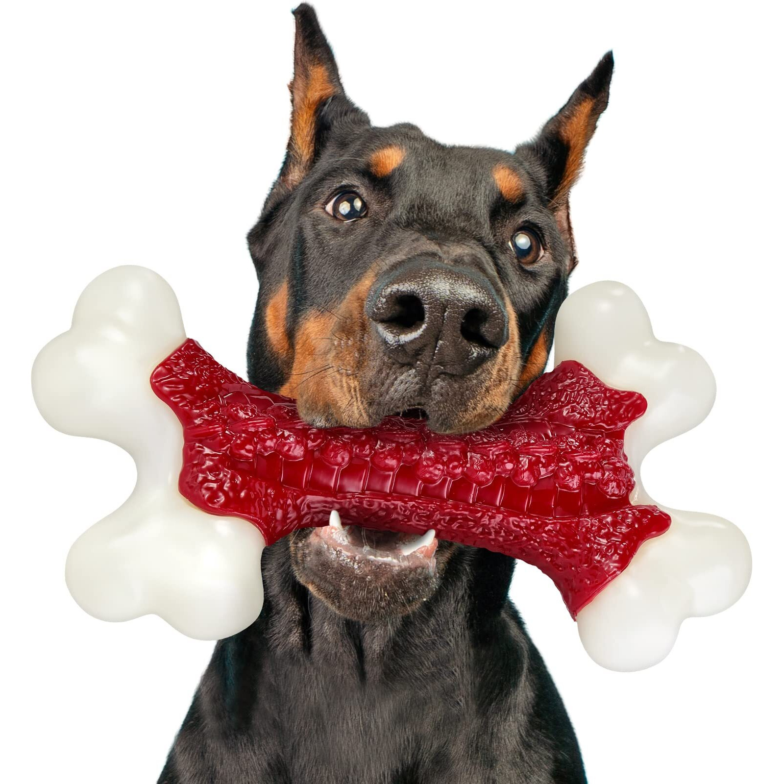 Kseroo Tough Dog Toys, Dog Toys For Aggressive Chewers Large Breed, Aggressive Chew Toys For Large Dogs, Dog Bone Chew Toy Nylon Durable Dog Toys For Large Dogs Dog Extreme Chew Toys Indestructible