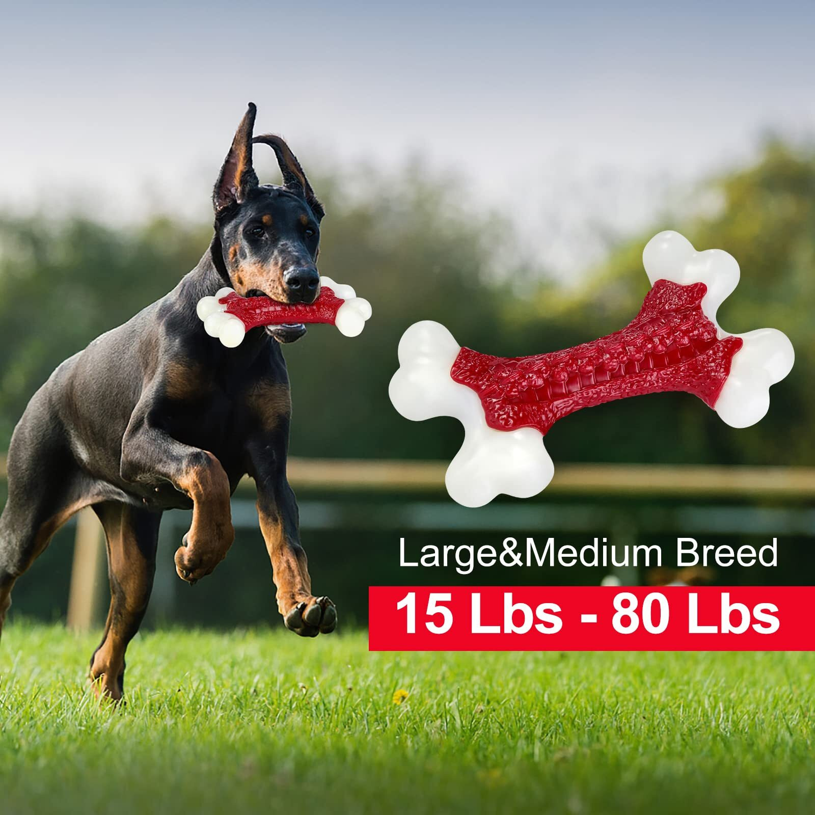 Kseroo Tough Dog Toys, Dog Toys For Aggressive Chewers Large Breed, Aggressive Chew Toys For Large Dogs, Dog Bone Chew Toy Nylon Durable Dog Toys For Large Dogs Dog Extreme Chew Toys Indestructible