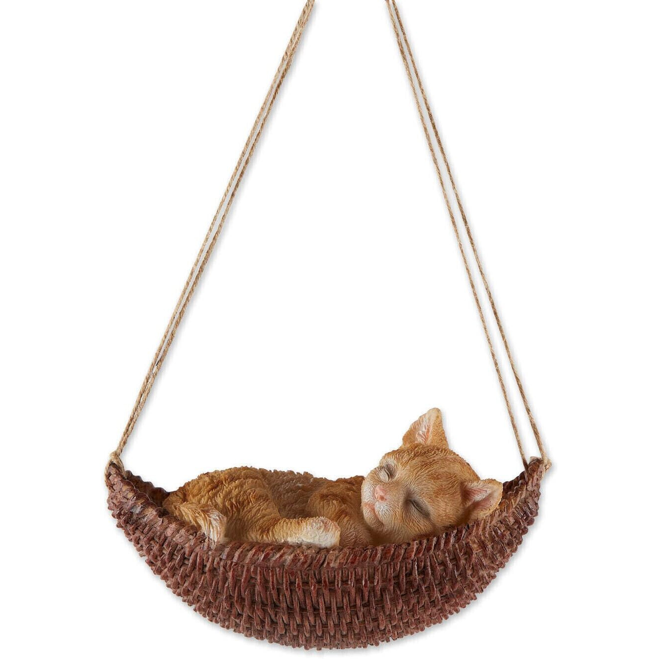 Summerfield Terrace 10018966 Napping Cat On Hammock Figurine  Blue