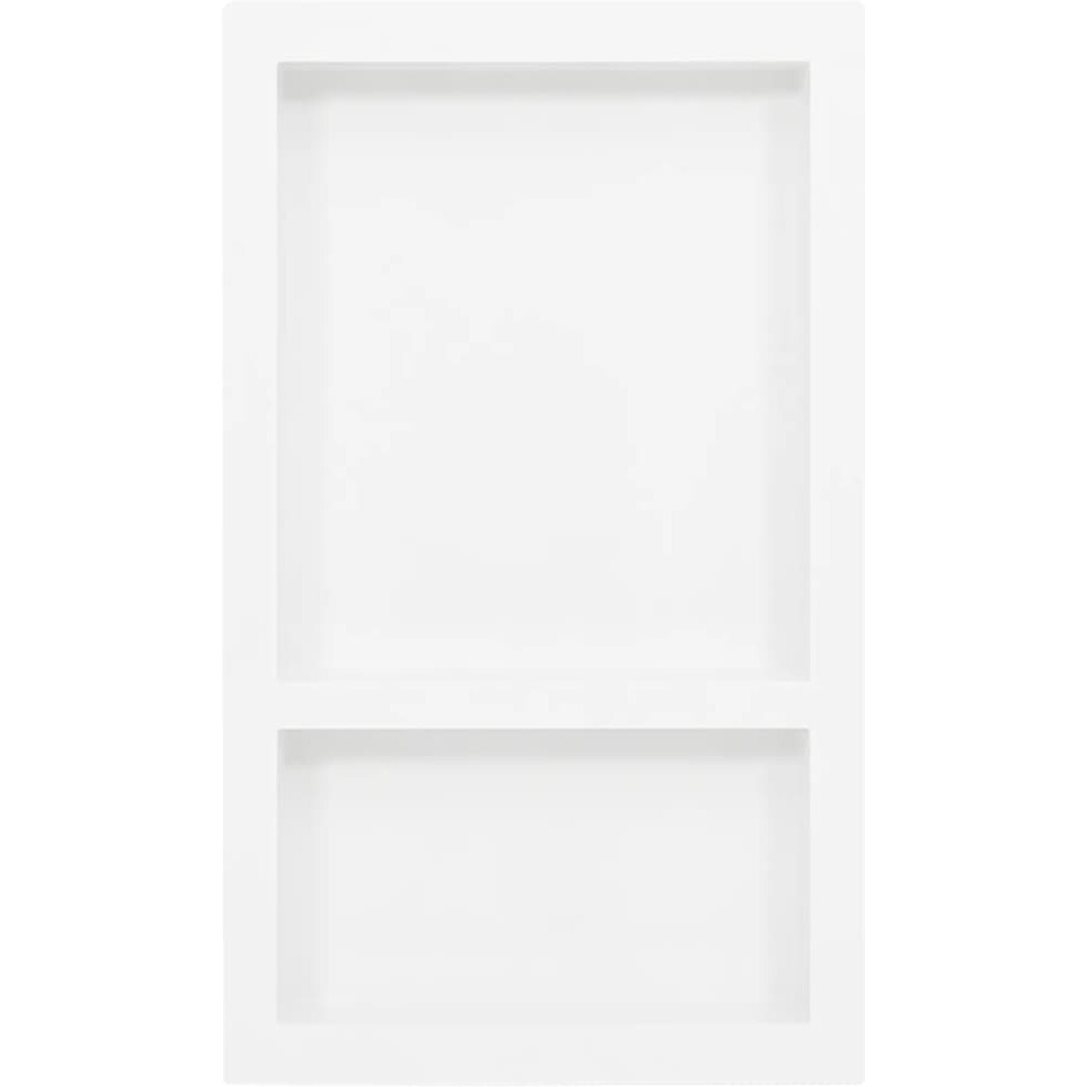 Vidaxl Shower Niche With 2 Compartments High Gloss White 16.1"&quotX27.2"&quotX3.5""