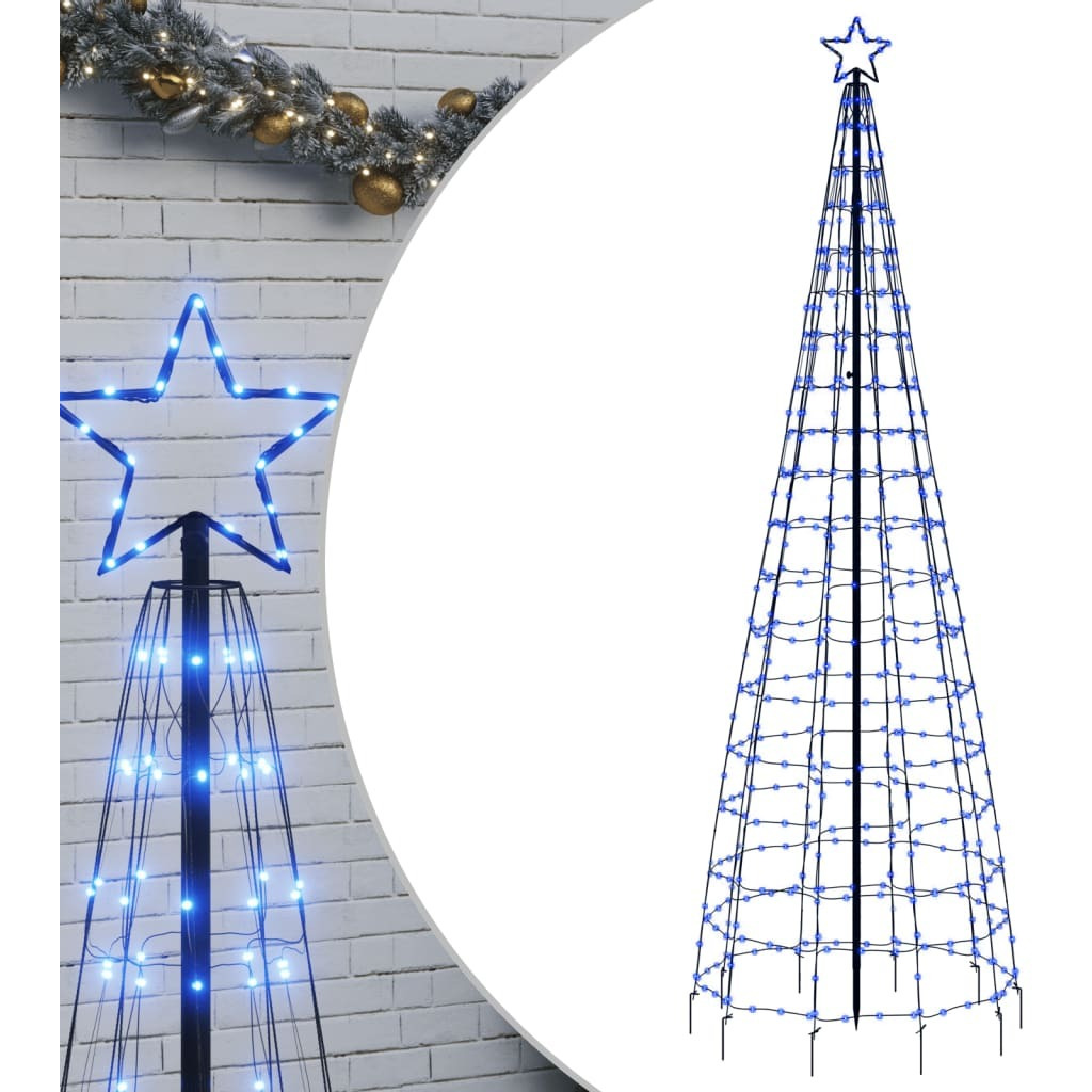 Vidaxl Christmas Tree Light With Spikes 570 Leds Blue 118.1""