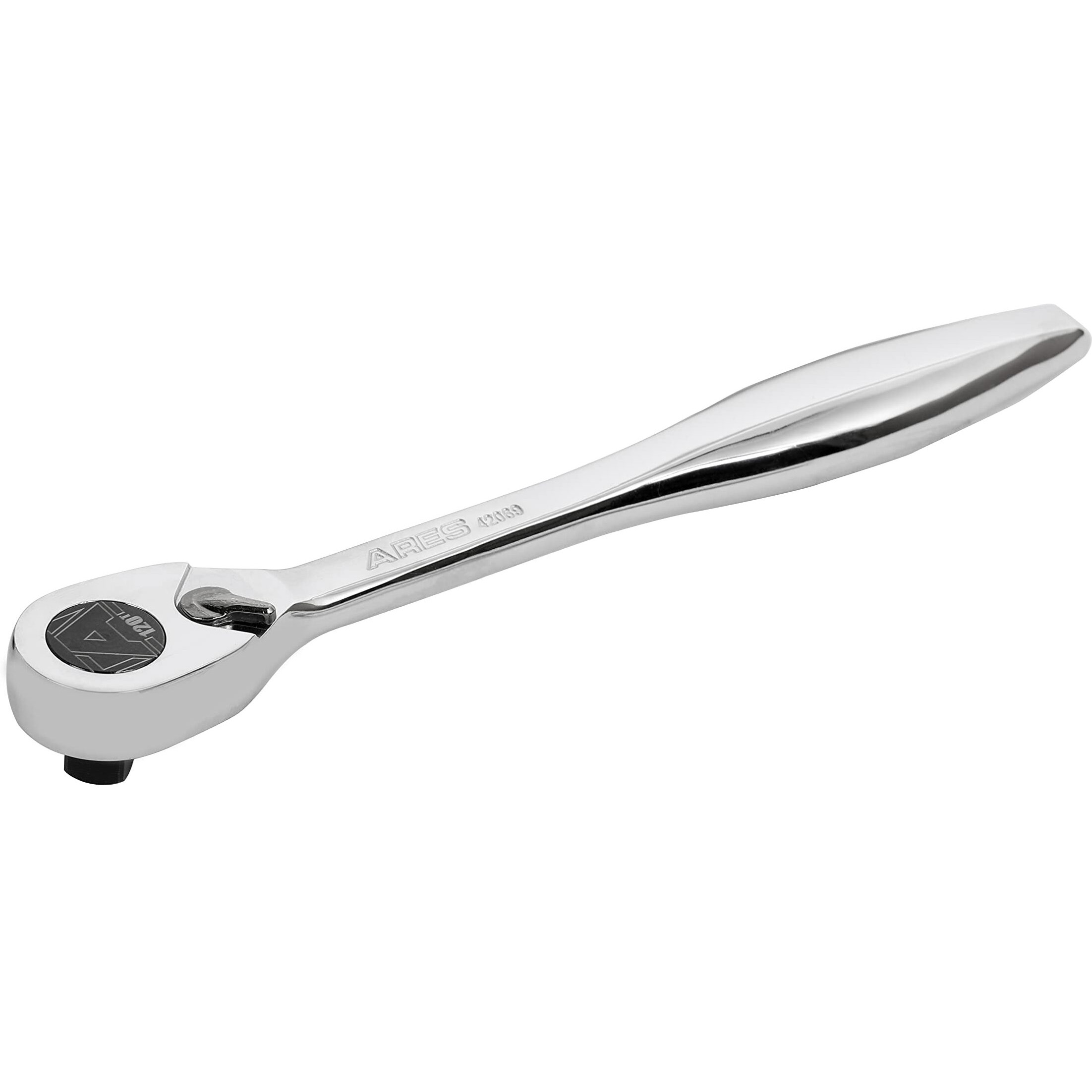 Ares 42069 - 3/8-Inch Drive 120 Tooth Ratchet - 3 Degree Swing Arc - Reversible Ratcheting Mechanism - Ergonomic Handle And Professional Gear Structure