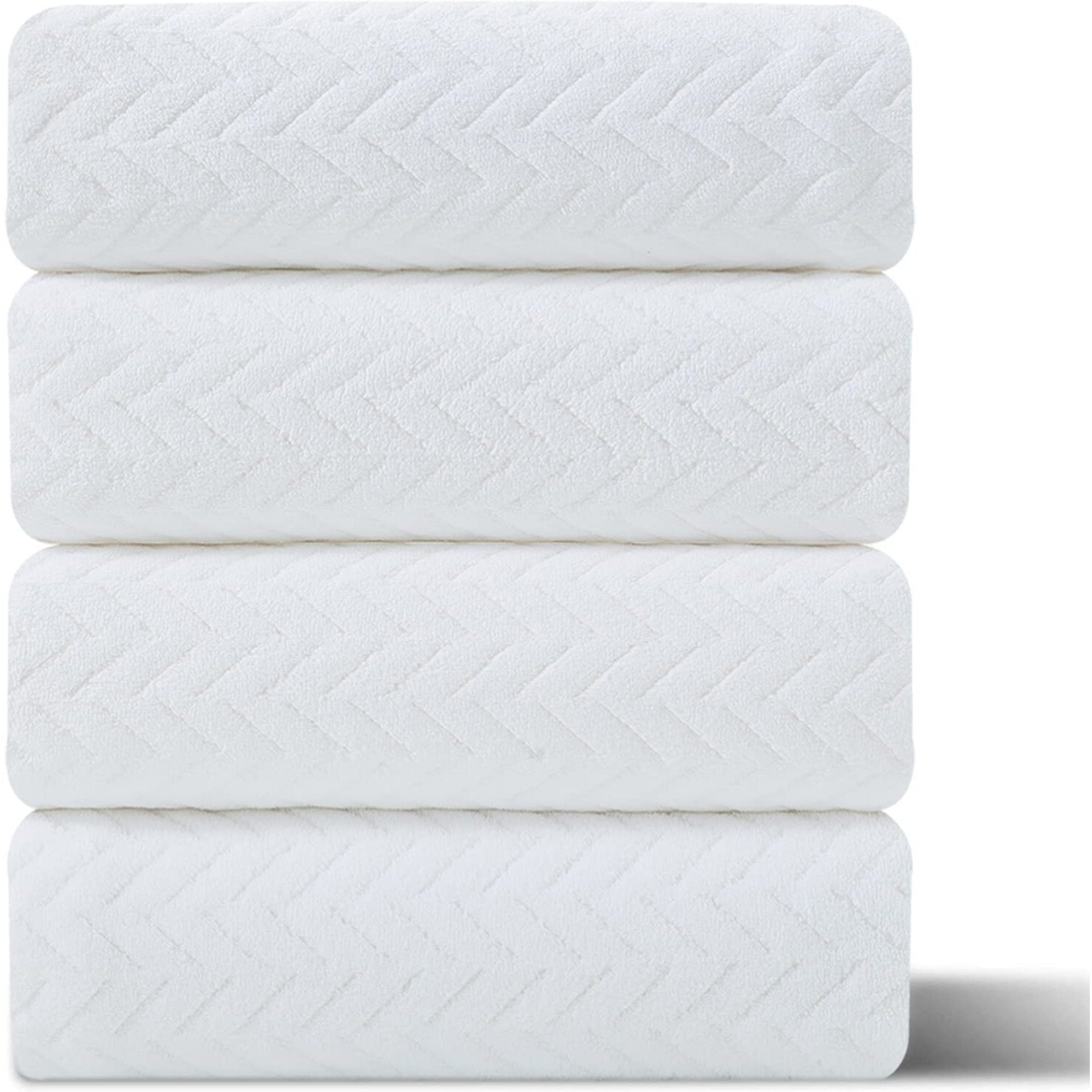 4 Pack Large Bath Towels Set 35"&quotX70"" White Oversized Bath Sheet Chair Towels, 600 Gsm Ultra Soft & Absorbent Towels For Bathroom, Quick Dry Towel For Gym Hotel Camp Pool
