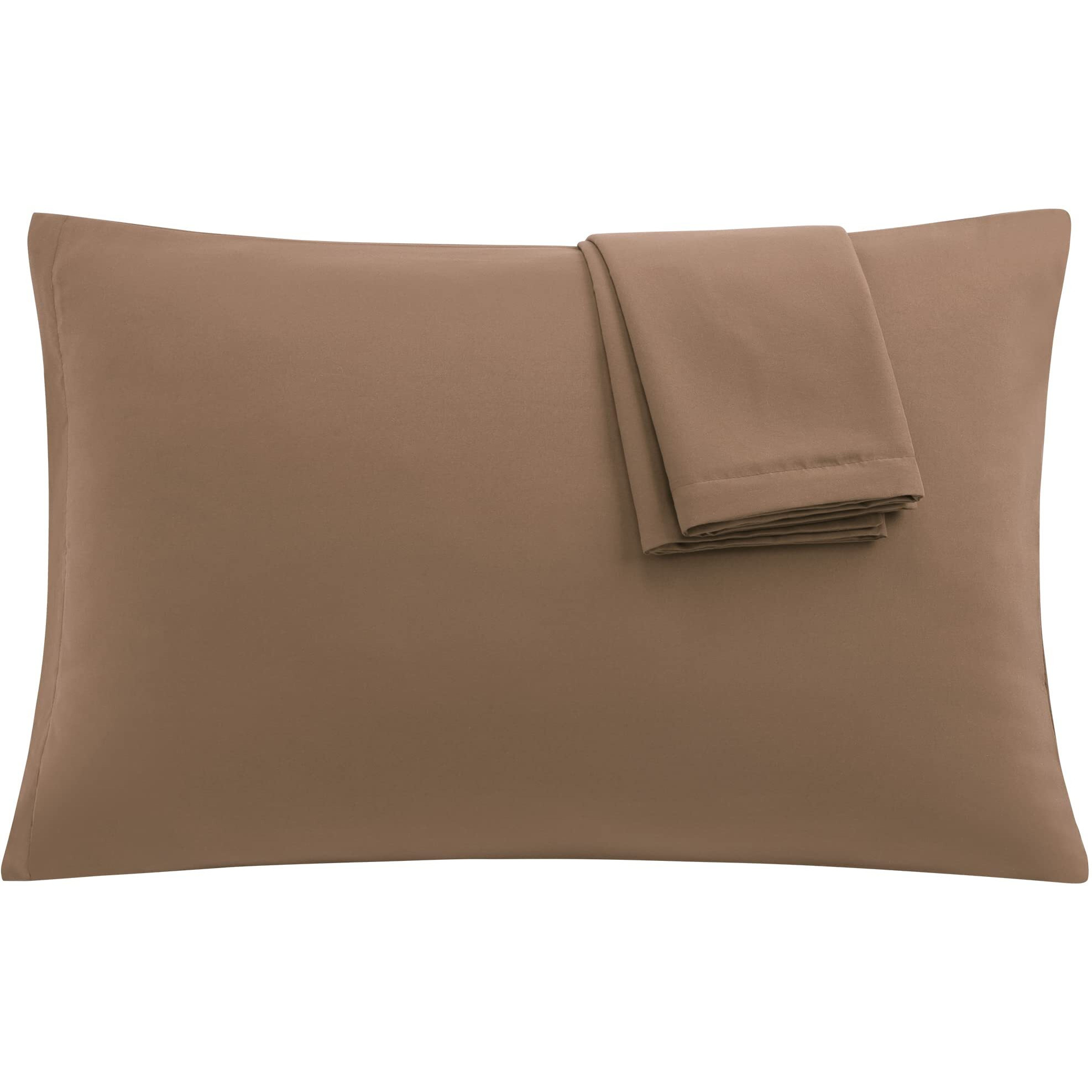 Uxcell 2 Pack Pillow Cases Soft 1800 Series Microfiber Pillowcases Set With Zipper Queen(20"&quotX30"") Brown