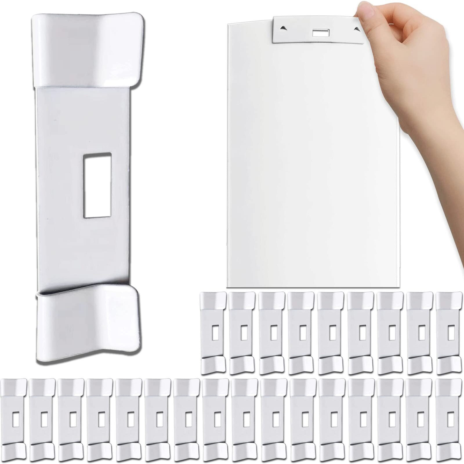 Vane Savers Vertical Blinds, 25 Pcs Vertical Blind Repair Vane Savers, Metal Vertical Blind Repair Tabs For Vertical Blinds Replacement Slats, White