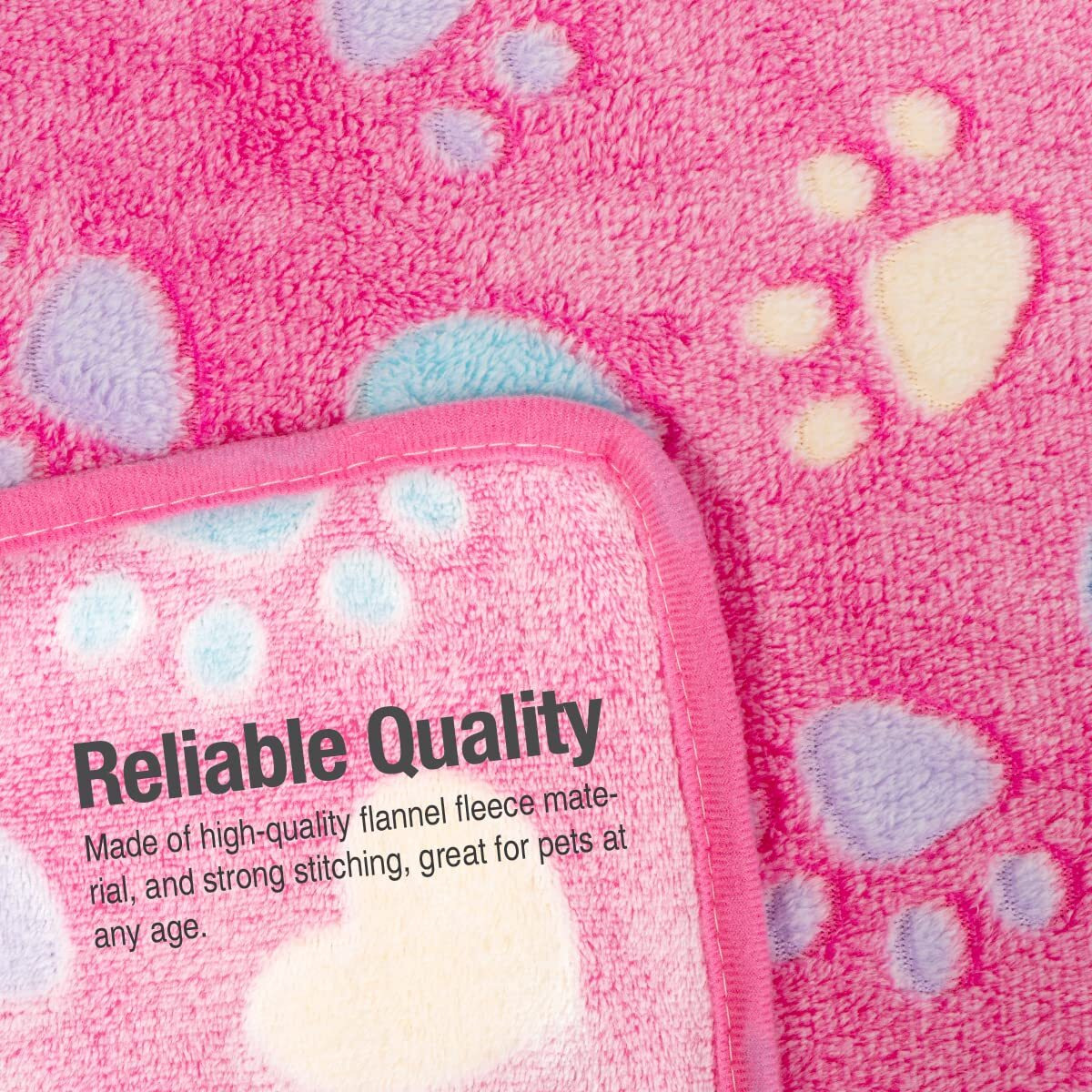 Pet Soft 1 Pack 3 Pet Blankets For Dogs - Fluffy Cats Dogs Blanket For Small Medium & Large Dog, Cute Print Pet Throw Puppy Blankets Fleece (Heart, 3L)