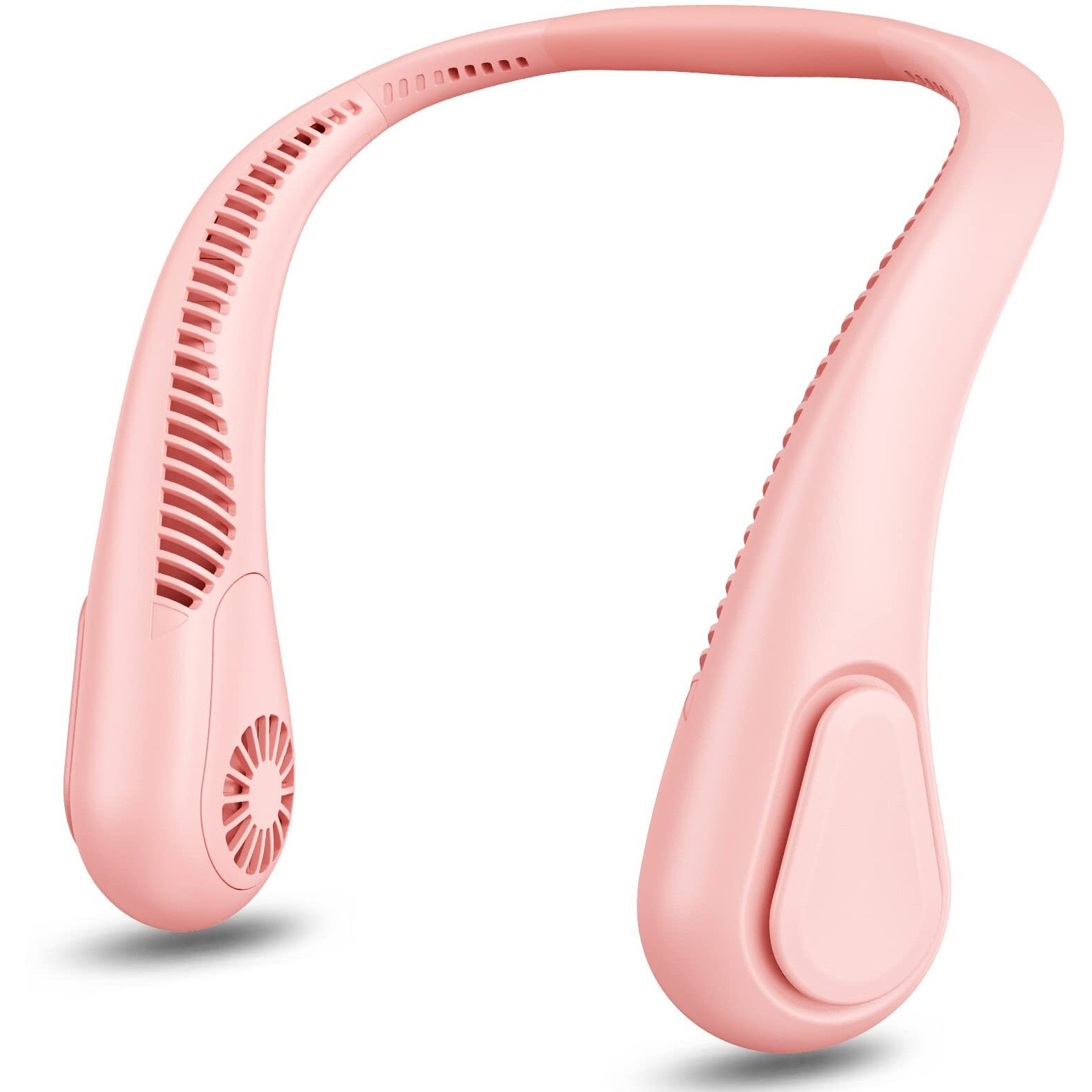 Amacool Bladeless Neck Fan Portable Personal Fan 5000Mah Rechargeable Battery Operated Wearable Fan For Women Men Outdoor Sport Travel Patio Garden Work Home Kitchen (Pink)