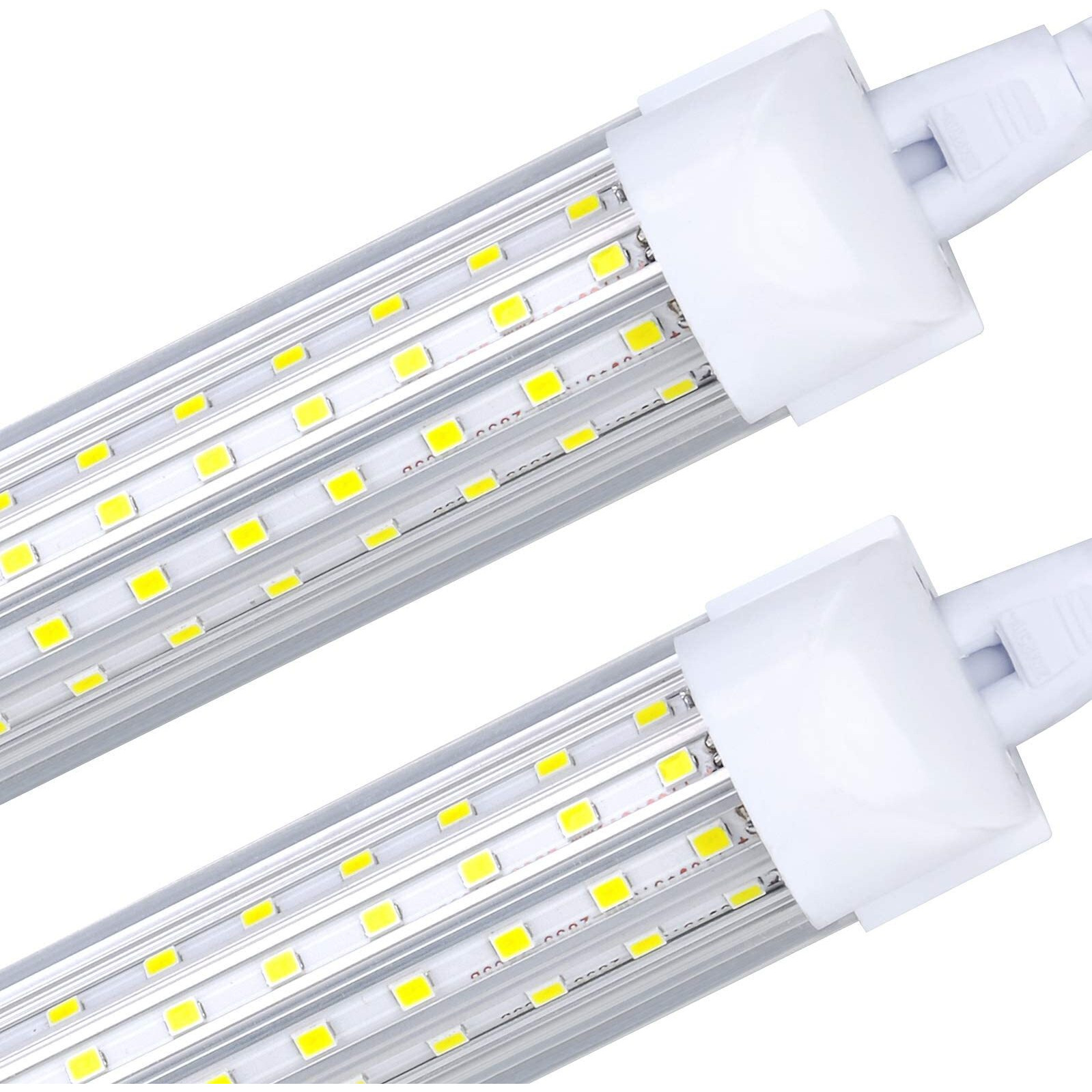 (6-Pack) 4Ft Led Shop Light Fixture, 55W 6000K Cold White 7500Lm Super Bright T8 Integrated Led Tube, 4 Rows Linkable Shop Lights, T8 Led Tube Lights, 4 Led Shop Lights With Plug