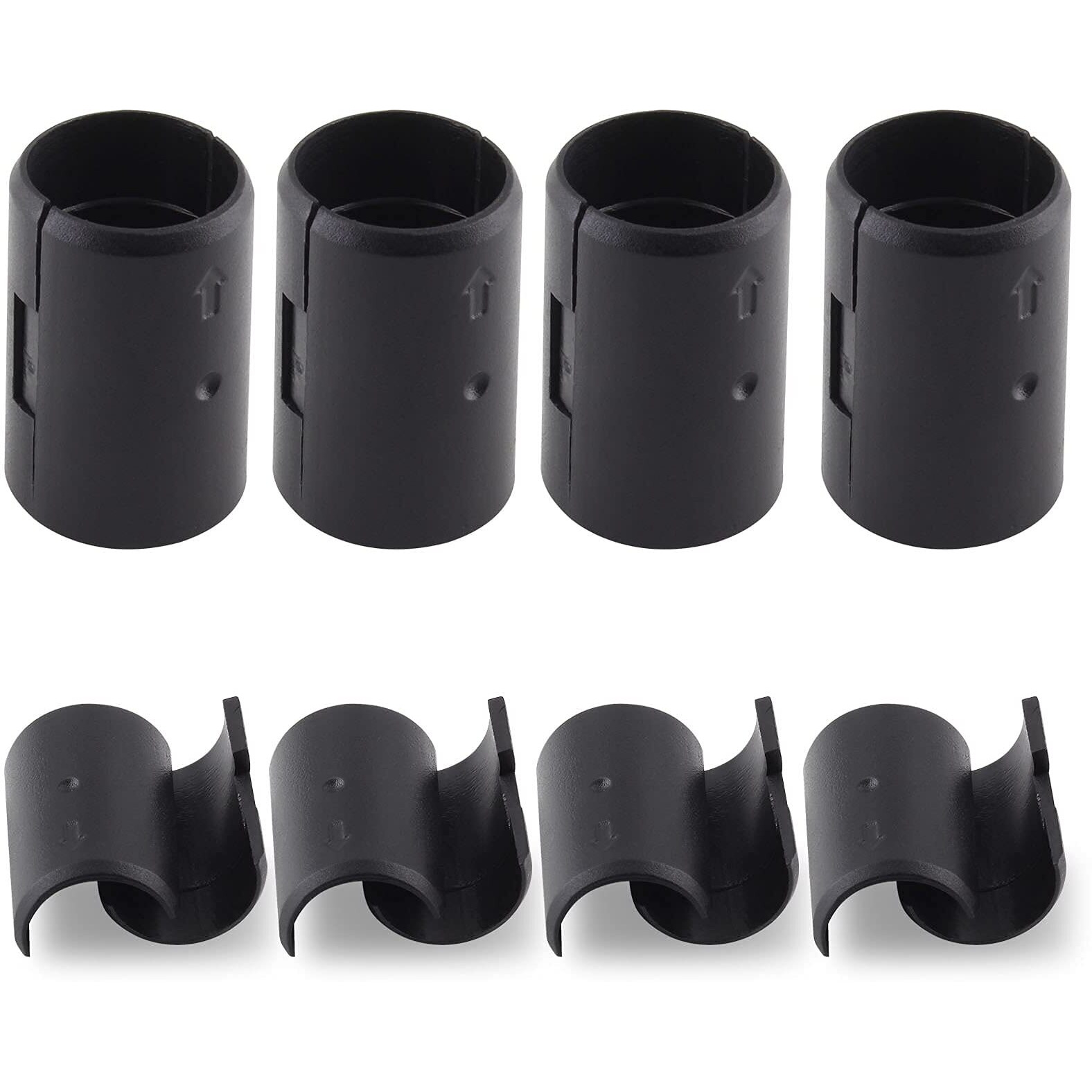 Jersvimc 36 Pair(72 Piece) 3/4 Inch Wire Shelf Lock Clips, Shelving Plastic Clips Replacement Sleeve Shelf Clips For Wood Metal Wire Shelving Post Pole