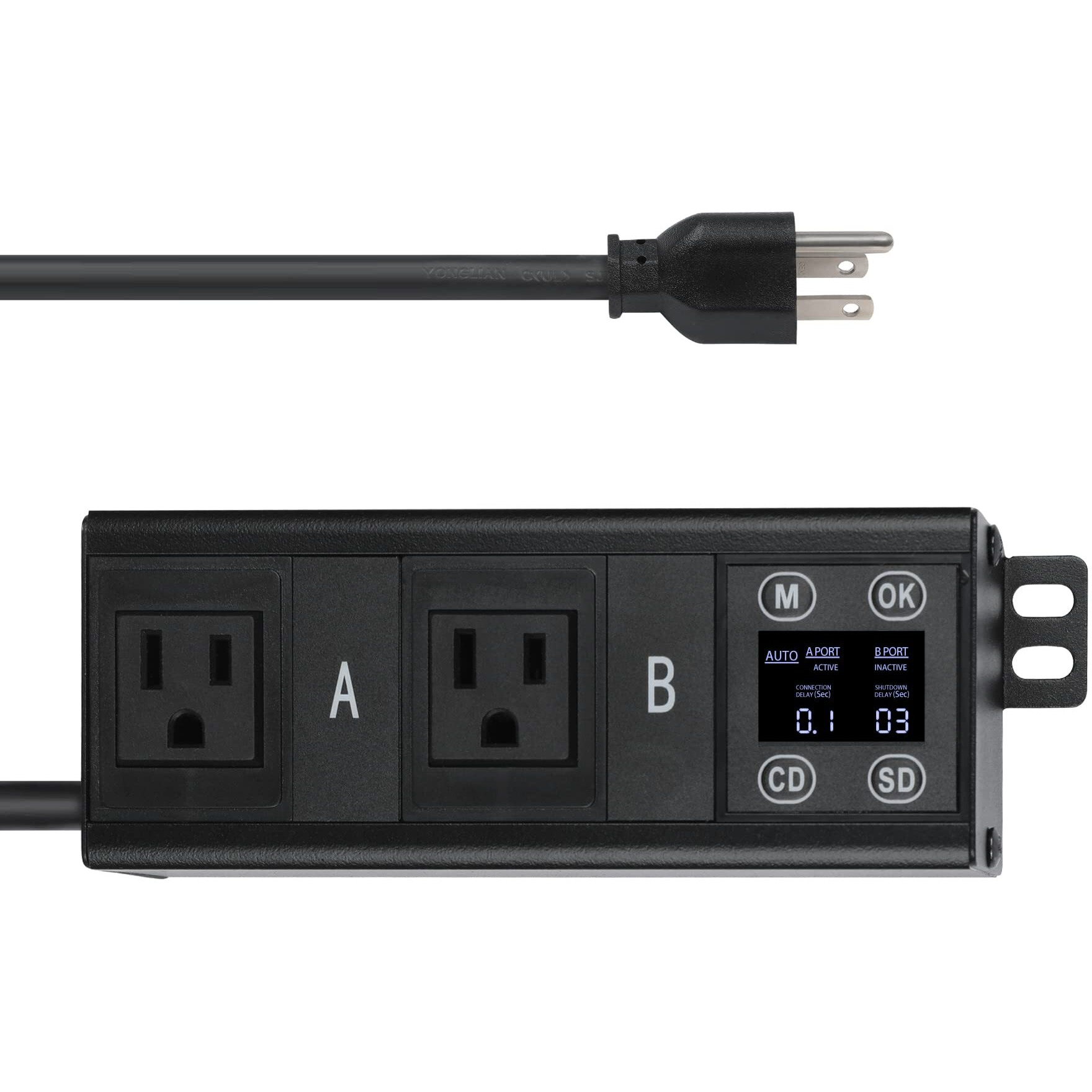 Cleesink Automatic Vacuum Switch For Power Tools, Dust Control Auto Switch To Turn Vacuum/Accessory On/Off Automatically, Prevent Circuit Overload And Tripping, Adjustable Time, Below 15A