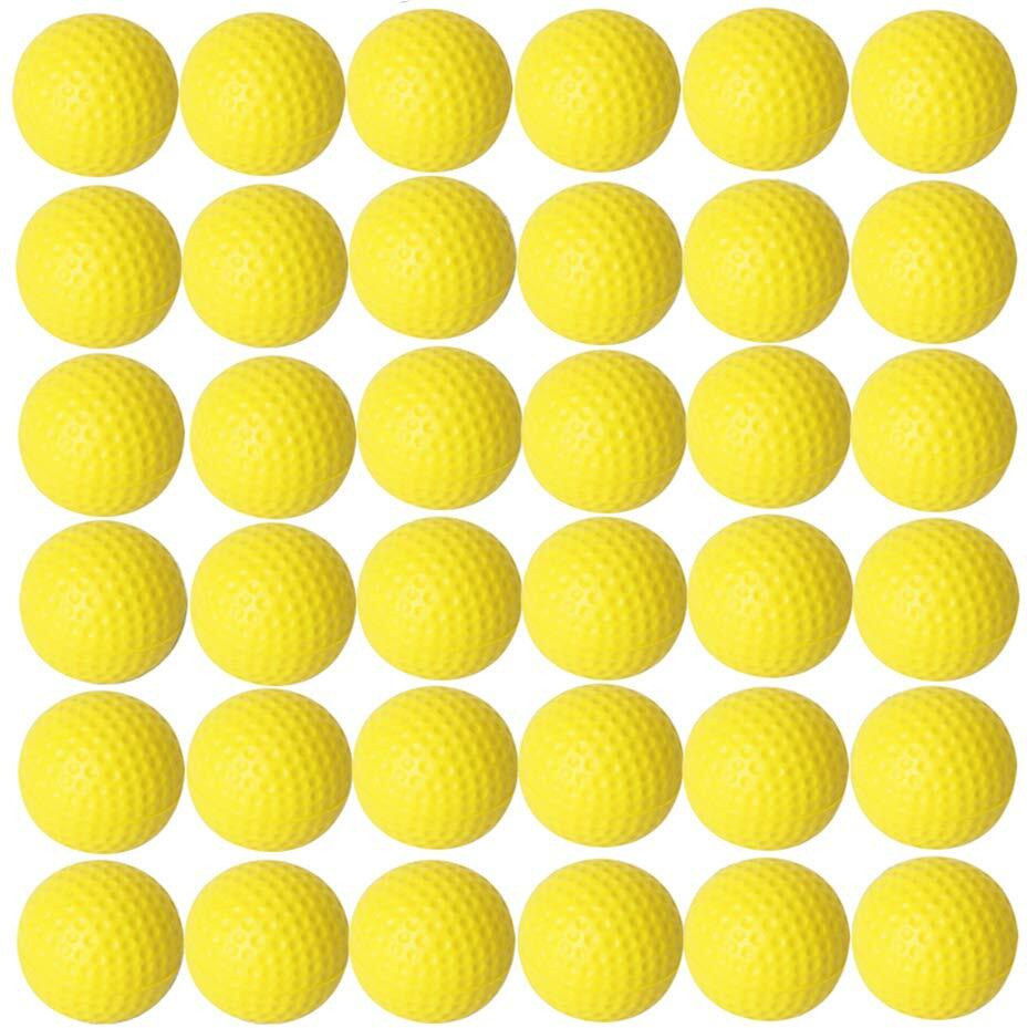 Dsmile Practice Golf Balls, Foam, 36 Count, Yellow