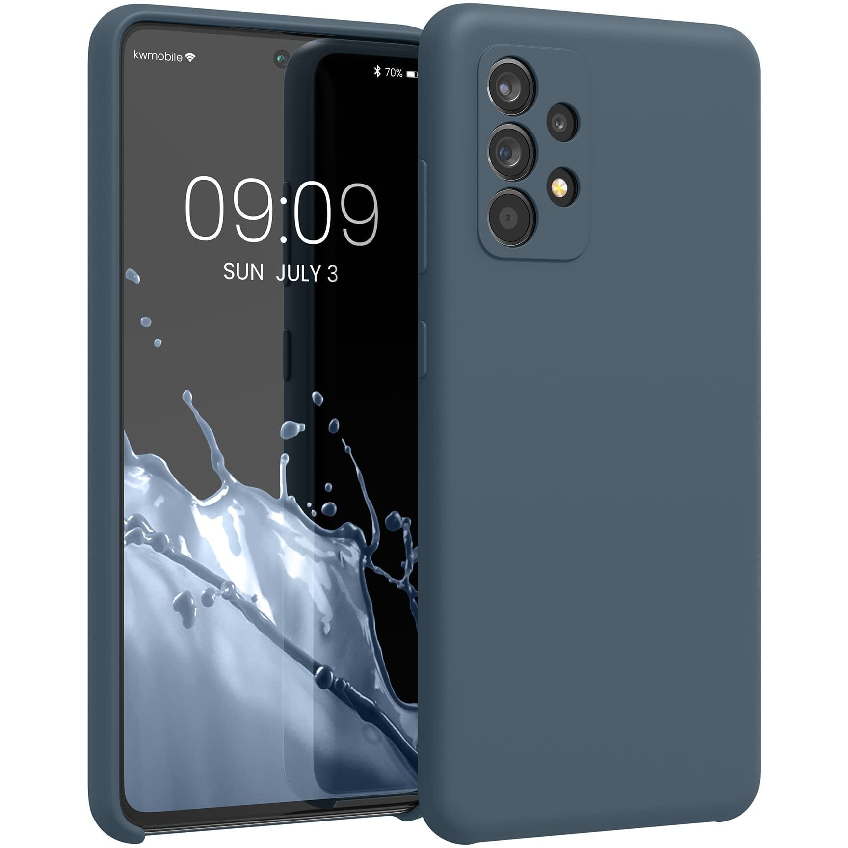 Kwmobile Case Compatible With Samsung Galaxy A52 / A52 5G / A52S 5G Case - Tpu Silicone Phone Cover With Soft Finish - Dark Slate