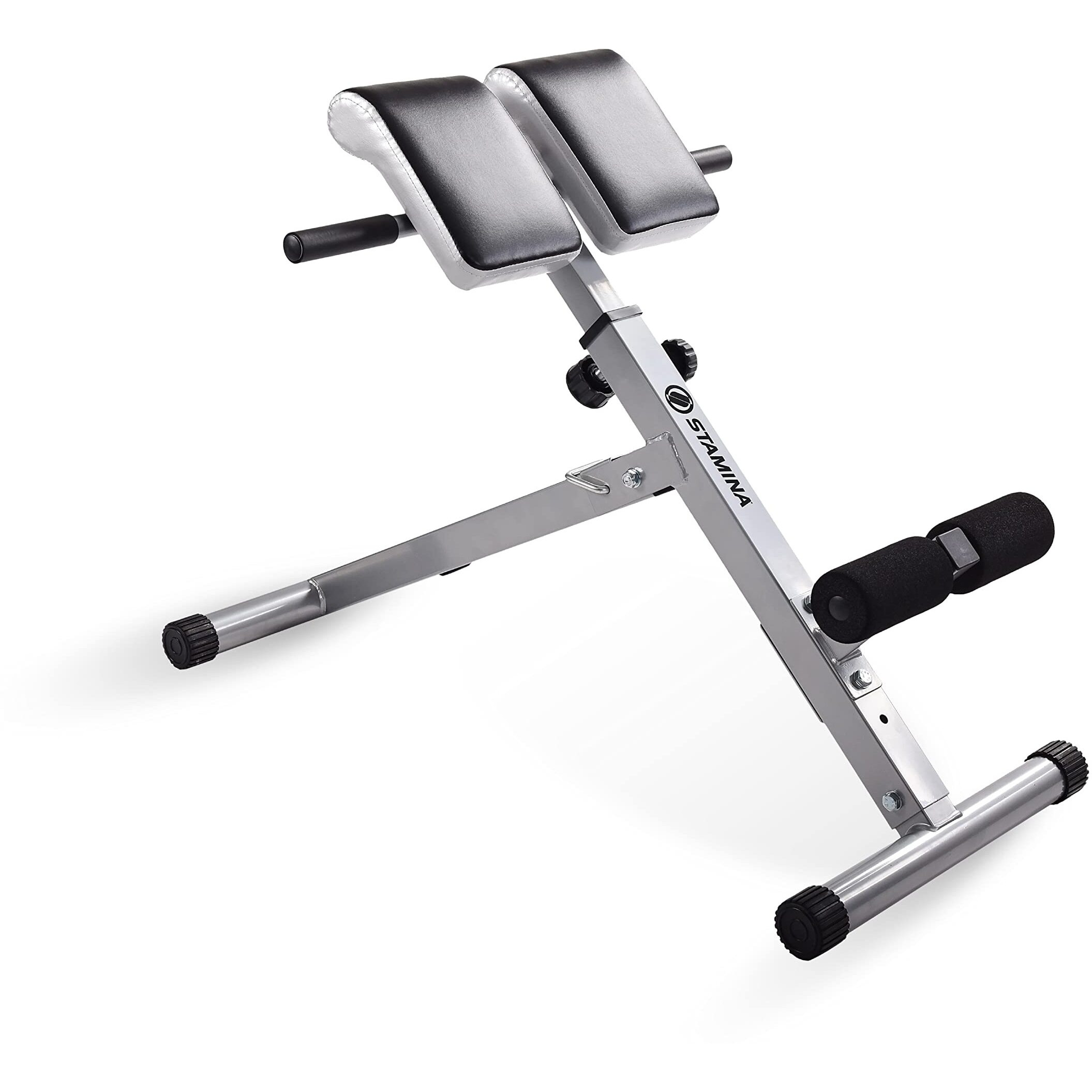 Stamina Hyperextension Bench 2014 - Adjustable And Foldable Exercise Bench Roman Chair With Smart Workout App - Up To 250 Lbs Weight Capacity