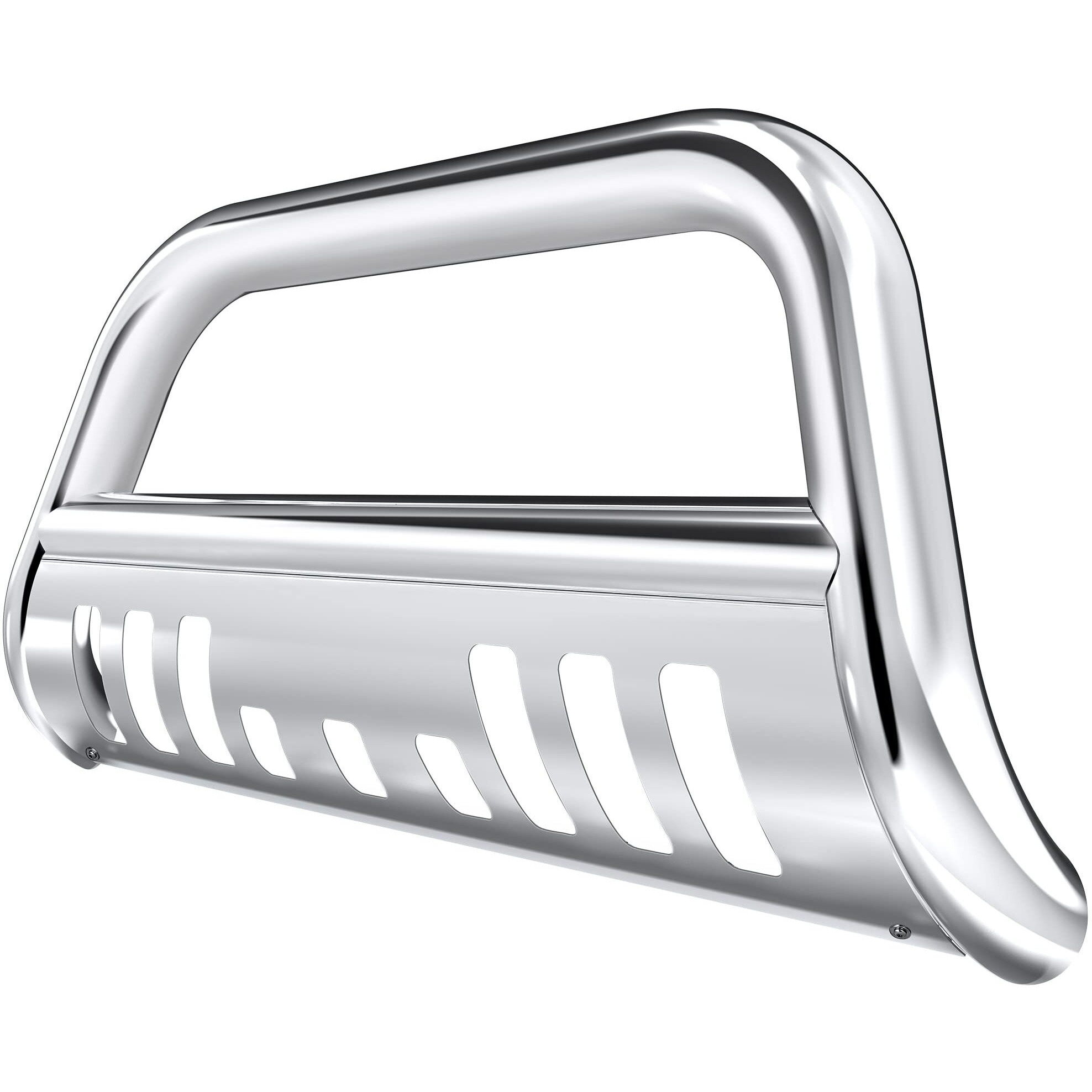 Autosaver88 Bull Bar Compatible For 05-15 Toyota Tacoma 3"" Tube Brush Push Grille Guard Front Bumper (Silver)