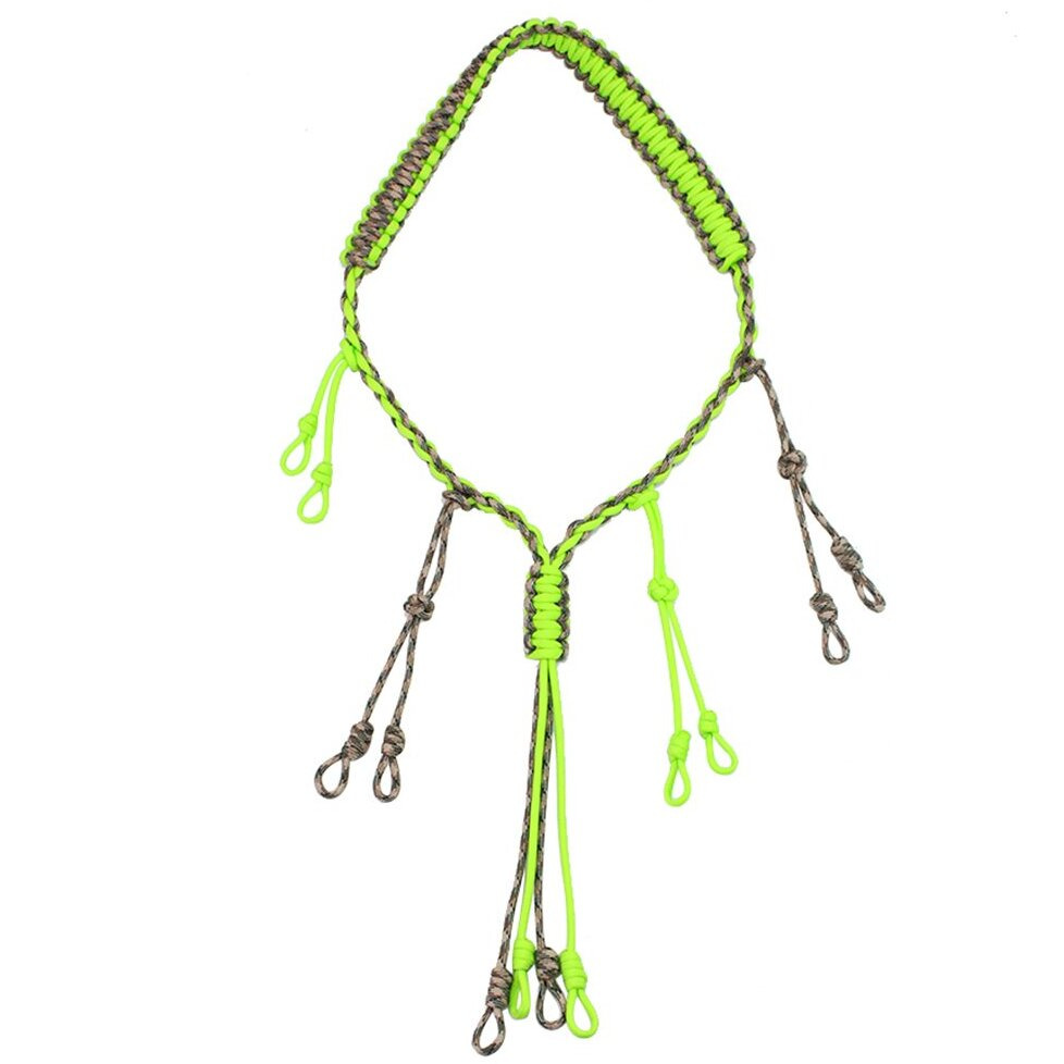 Pskook Duck Call Lanyard Paracord Hunting Goose Calls 12 Adjustable Loops Outdoor Predator Gear For Pheasant Waterfowl Hand Braided Necklace