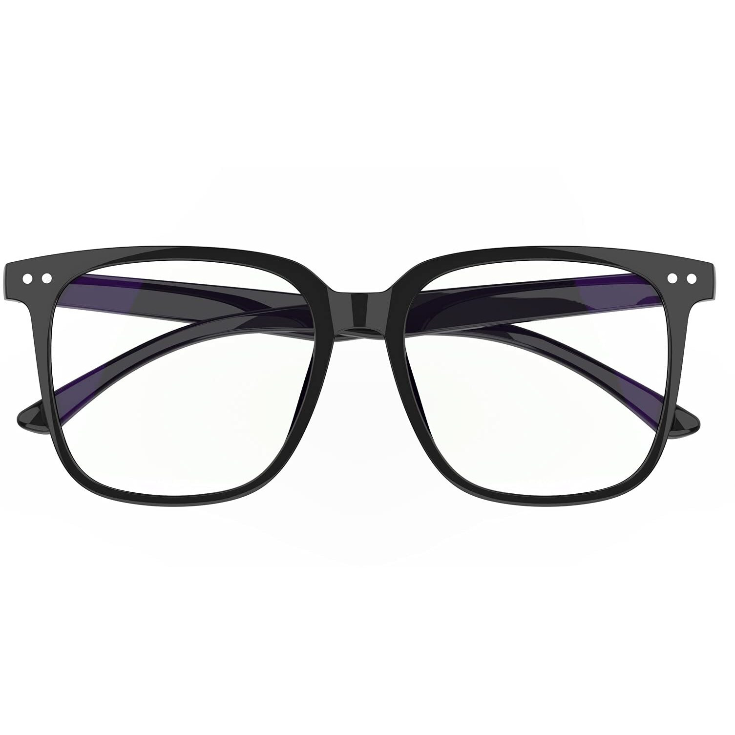 Dtiugutae Blue Light Blocking Glasses For Women Men Anti Glare Reduce Eyeglasses Computer Oversized(Black)