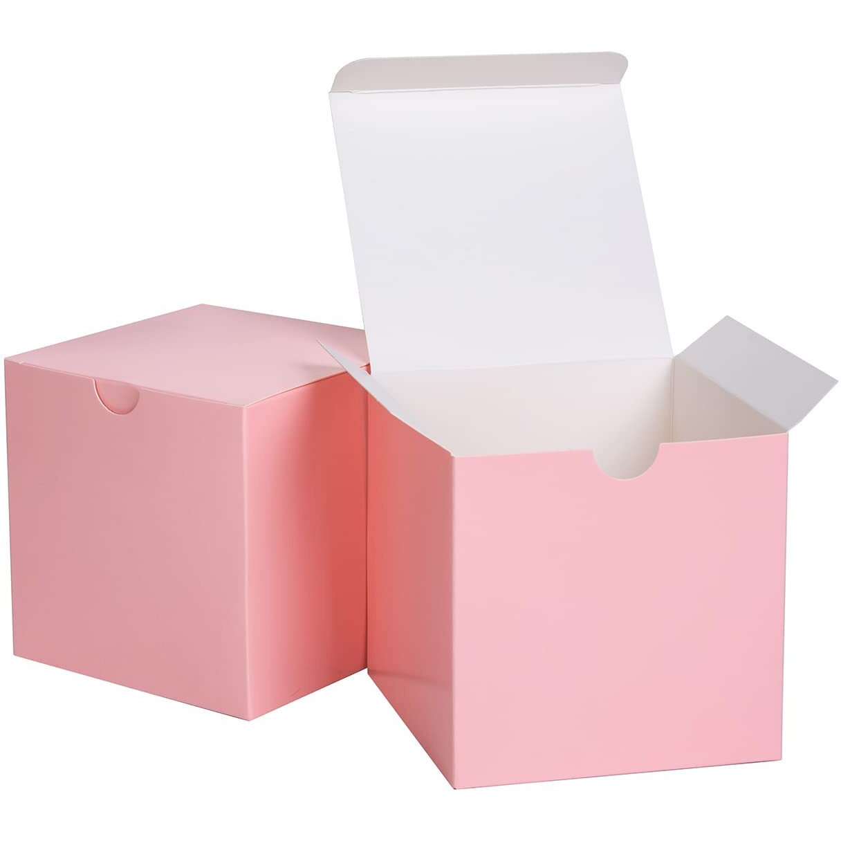 Geftol Small Pink Gift Box 50 Pack 4X4X4 Inches Fold Box Easy Assemble Paper Gift Box Bridesmaids Proposal Box For Bridal Birthday Party Christmas