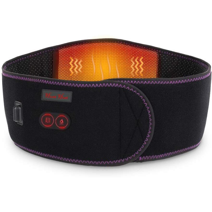 Heating Pad For Back Pain Relief - Cueheat Heating Pad Back Brace With Heat And Massage,Heat Belt For Back Pain Relief Belly Lumbar Spine Stomach Arthritis(52In)
