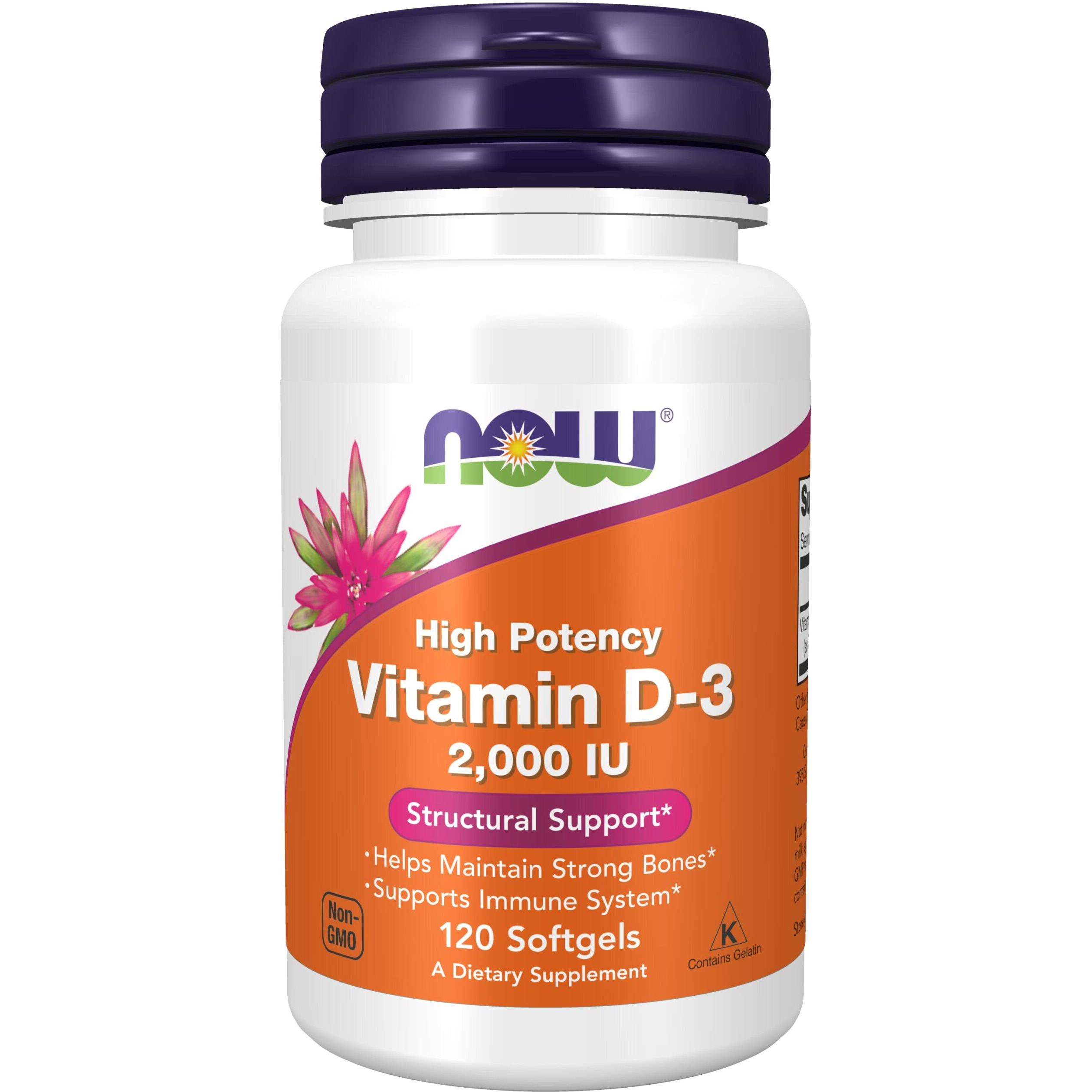 Now Foods - Vitamin D-3 2000Iu - 1 Each-120 Sgel(D0102H5N23P)