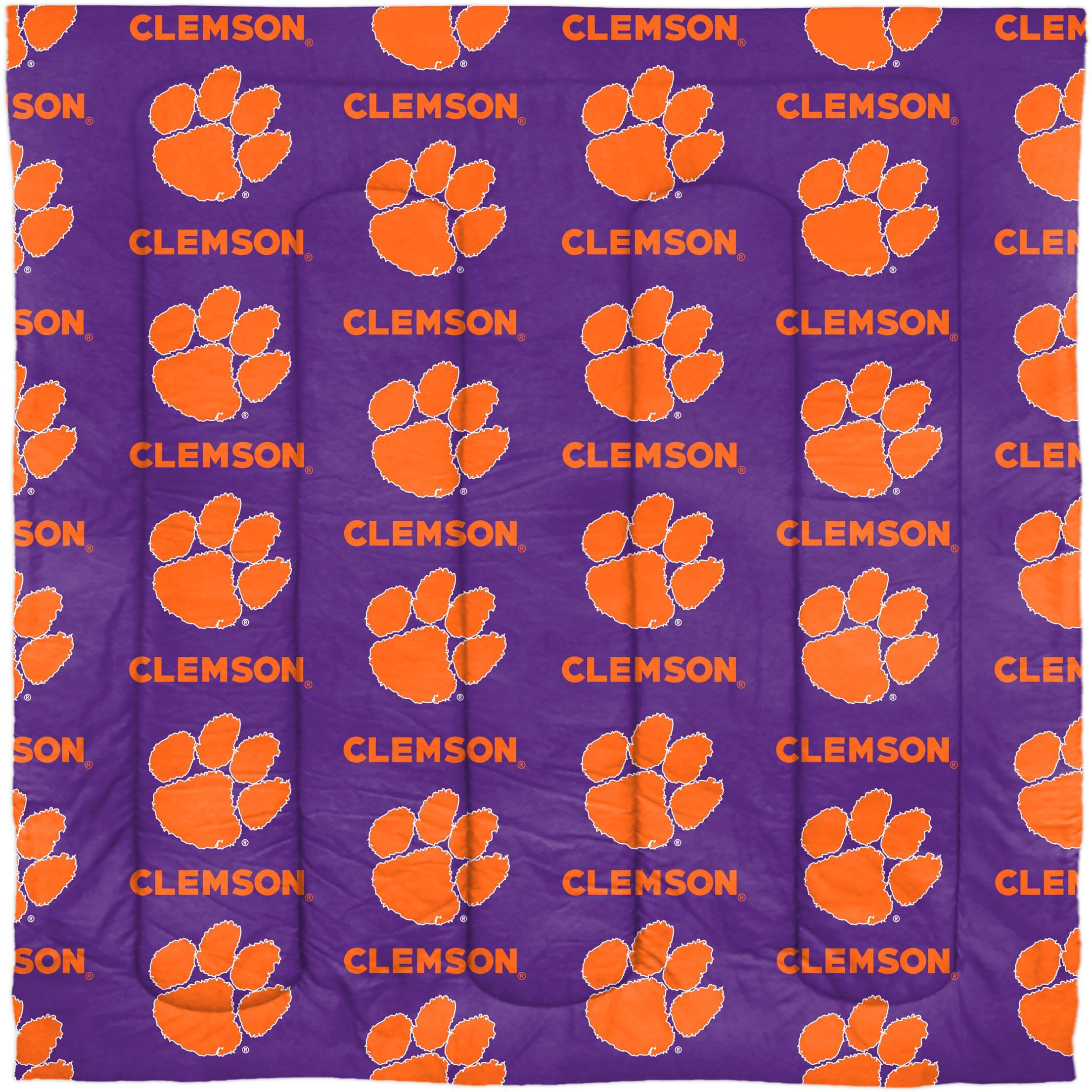 Clemson Tigers Rotary Queen Bed In A Bag Set(D0102H94Vmy)