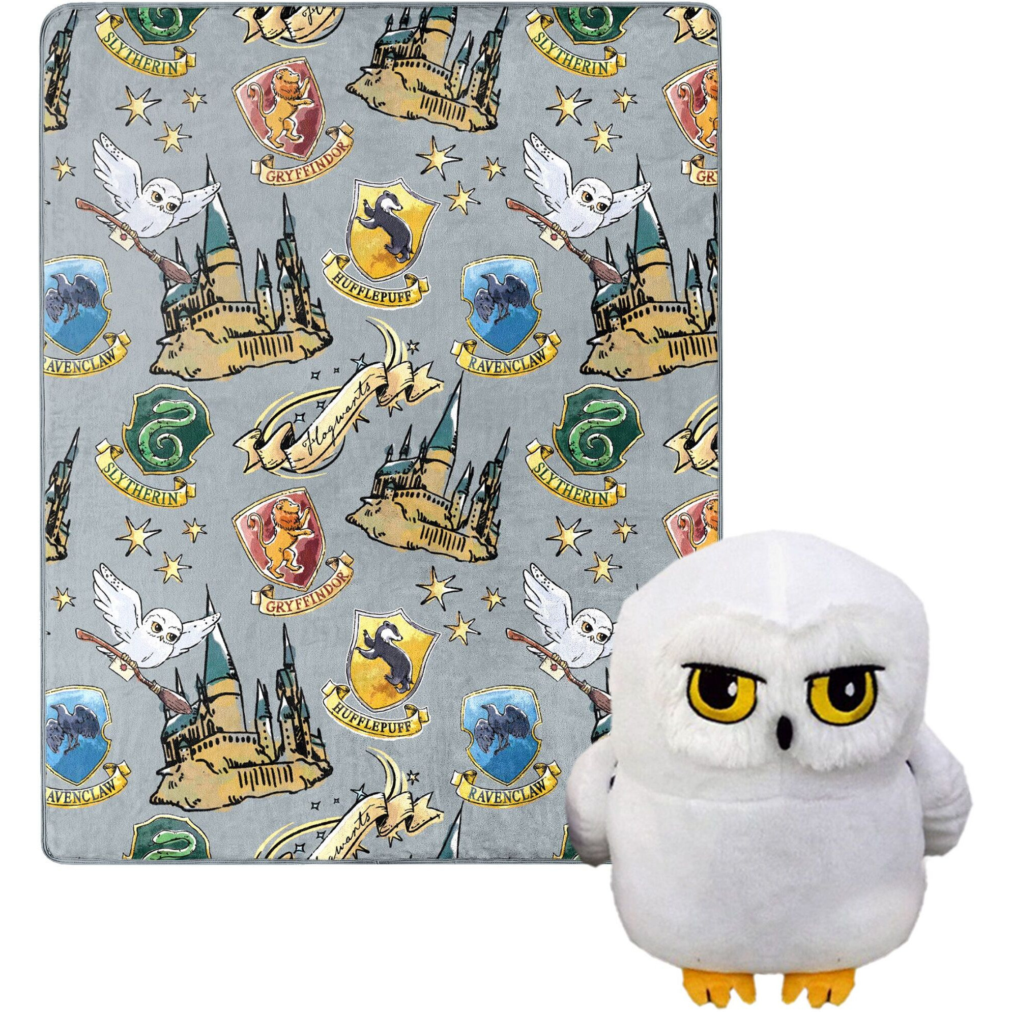 Harry Potter Hedwig Magic Character Hugger Pillow & Silk Touch Throw Set 40 X 50(D0102H94C6G)