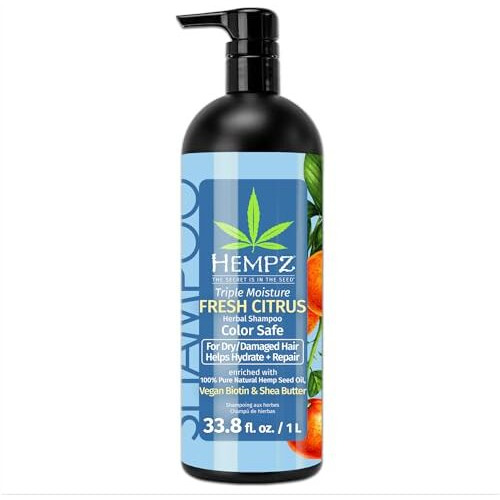 Hempz By Hempz Triple Moisture Fresh Citrus Herbal Shampoo For Drydamaged Hair 338 Oz(D0102H5Fj58)
