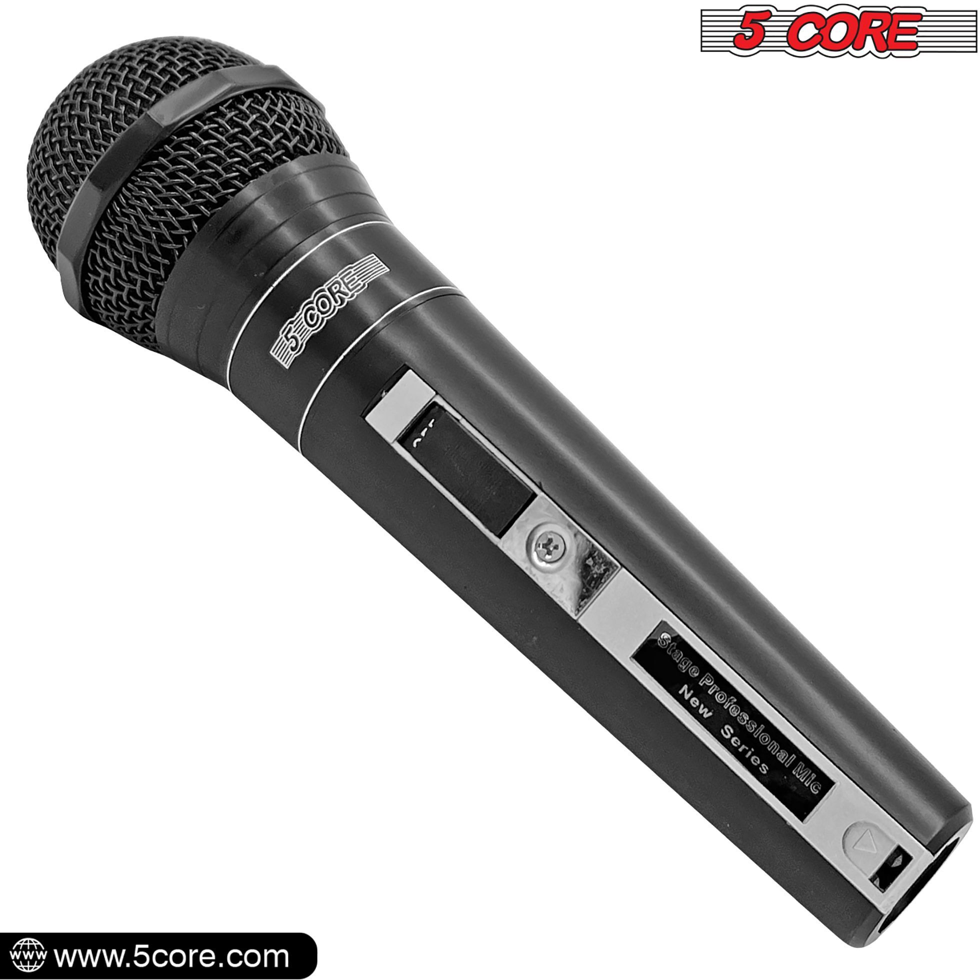 5 Core Premium Vocal Dynamic Cardioid Handheld Microphone Unidirectional Mic With 16Ft Detachable Xlr Cable To  Inch Audio Jack And Onoff Switch For Karaoke Singing Pm 757(D0102H71Jm6)