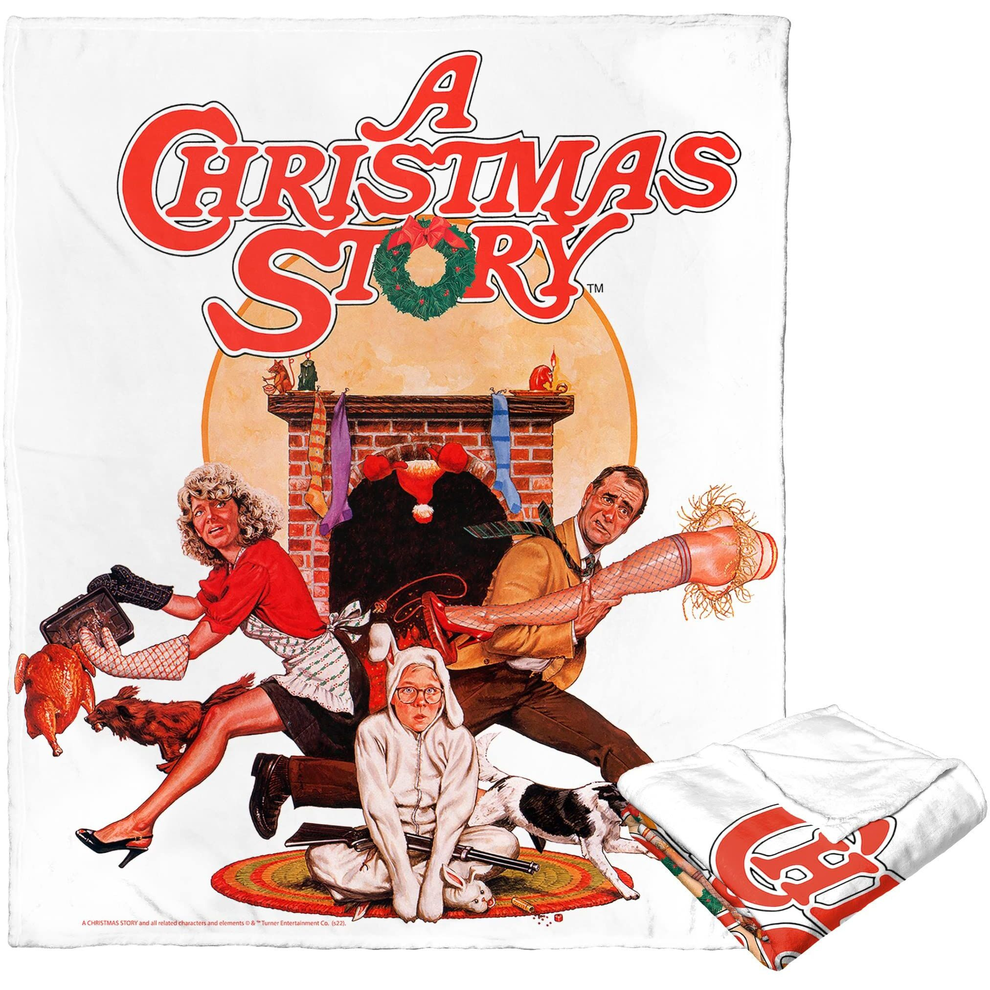 A Christmas Story Silk Touch Throw Blanket, 50 X 60, Christmas Story Poster(D0102H21La7)