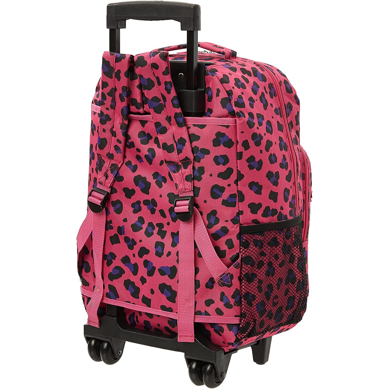 17 Inch  Rolling Backpack - Magentaleopard