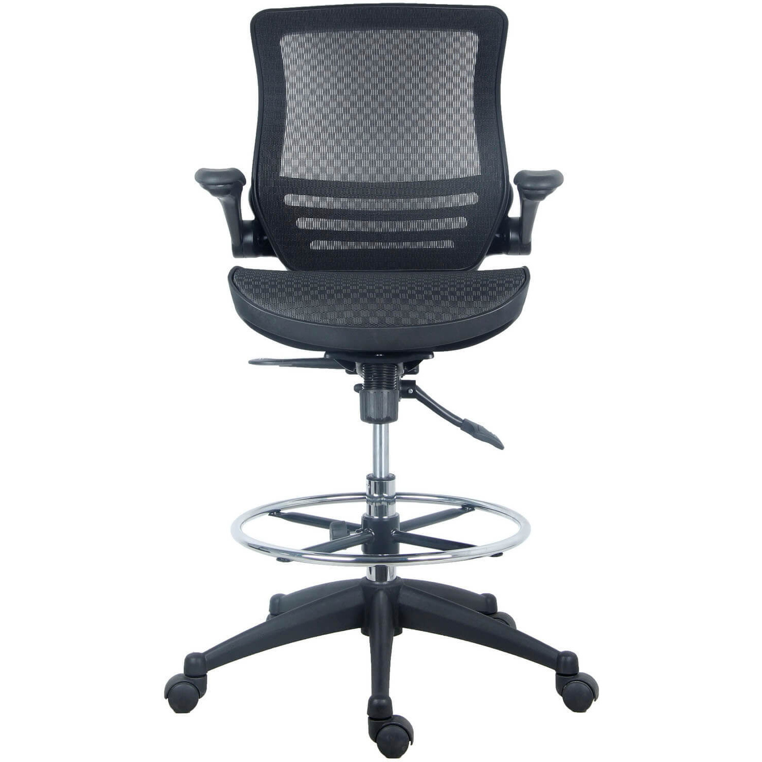 Harwick Evolve All Mesh Heavy Duty Drafting Chair - Dark Knight Edition