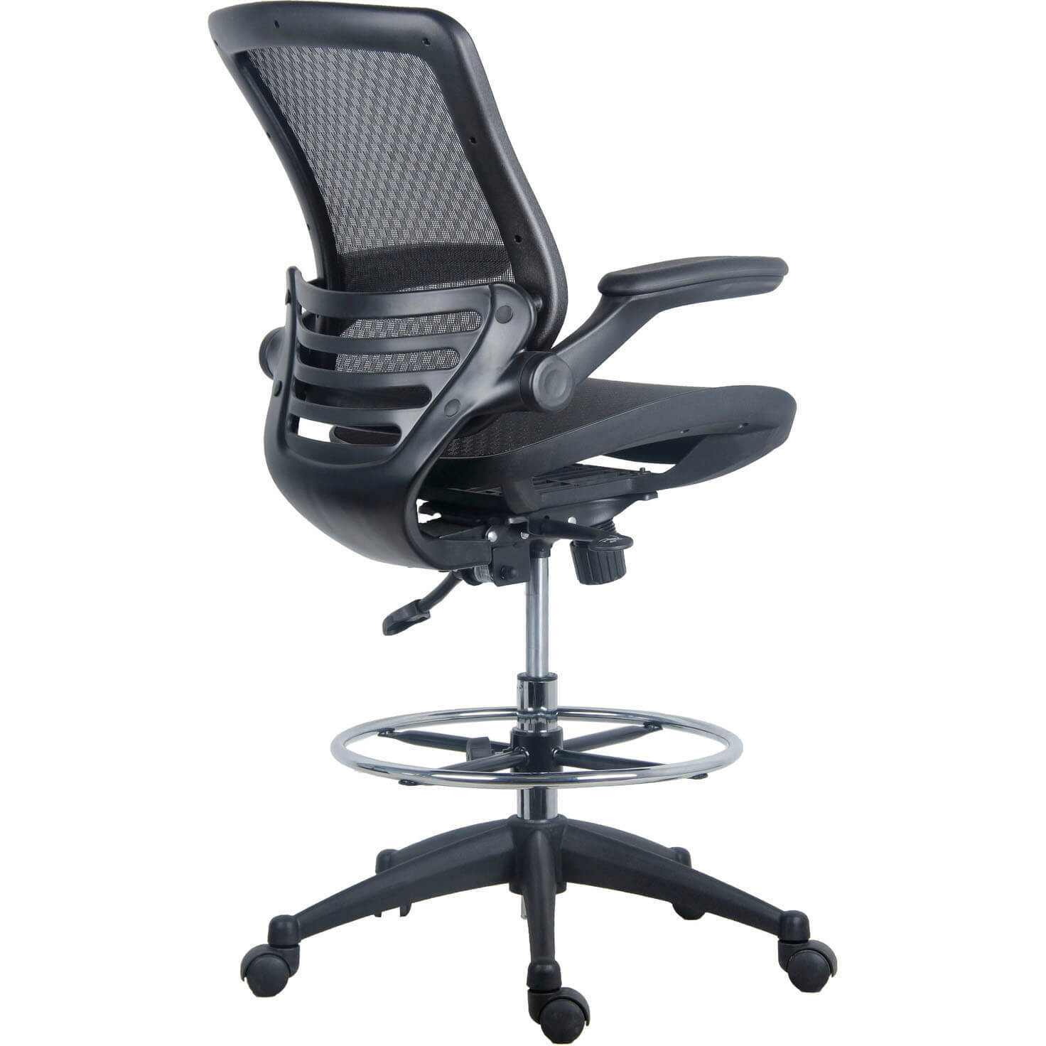 Harwick Evolve All Mesh Heavy Duty Drafting Chair - Dark Knight Edition