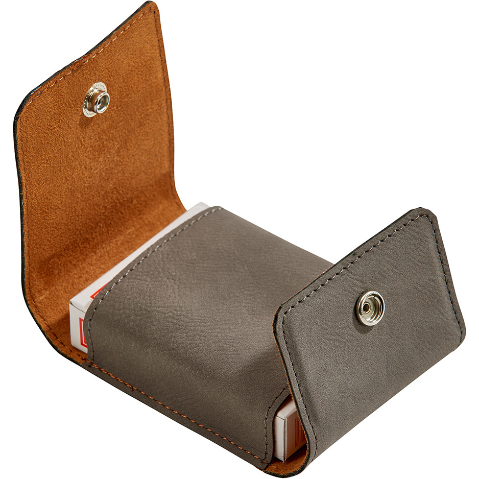Leatherette Playing Cards Case Grey 3.75