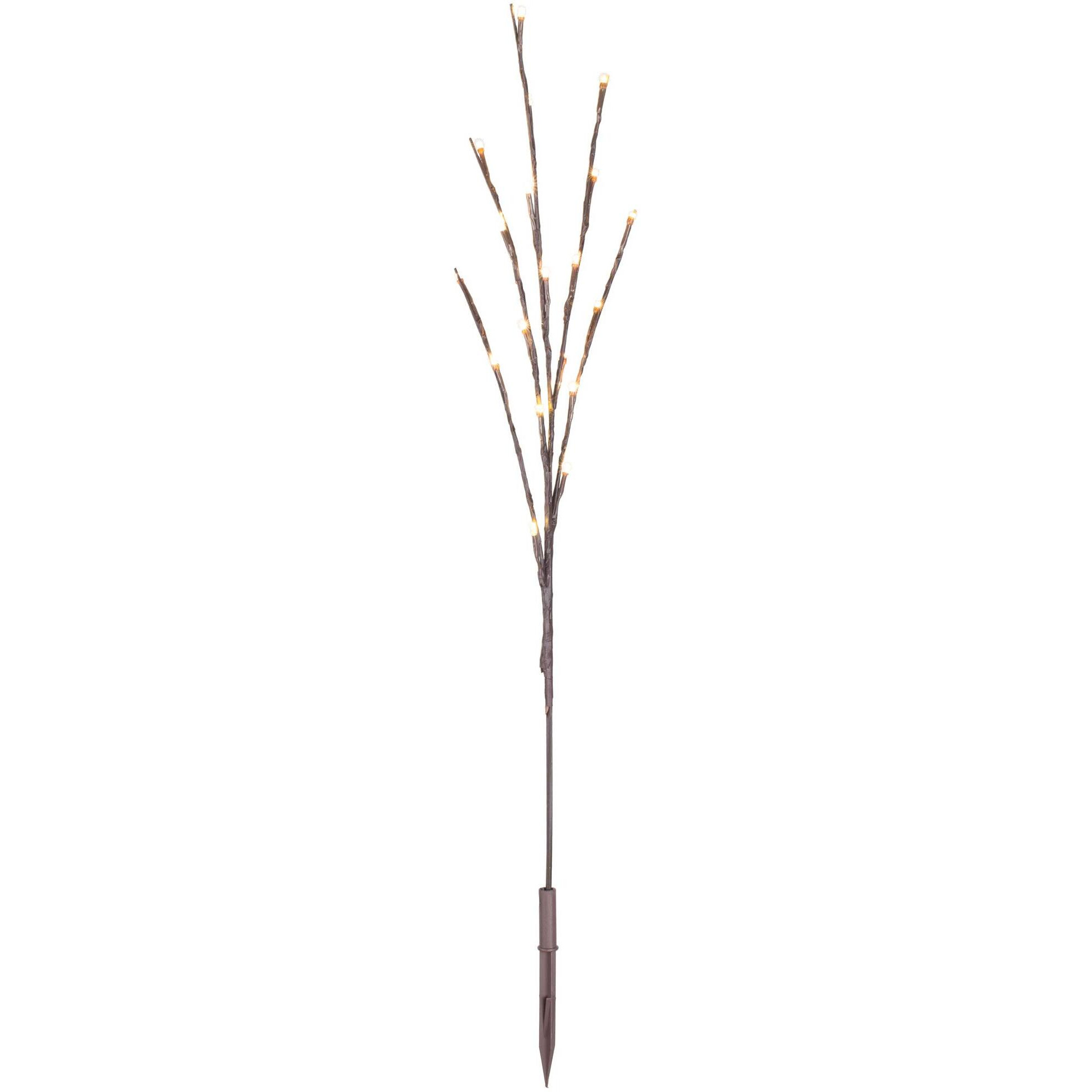 Vickerman 60 Warm White Twinkle Wide Angle Led Twig Light Set On Brown Wire