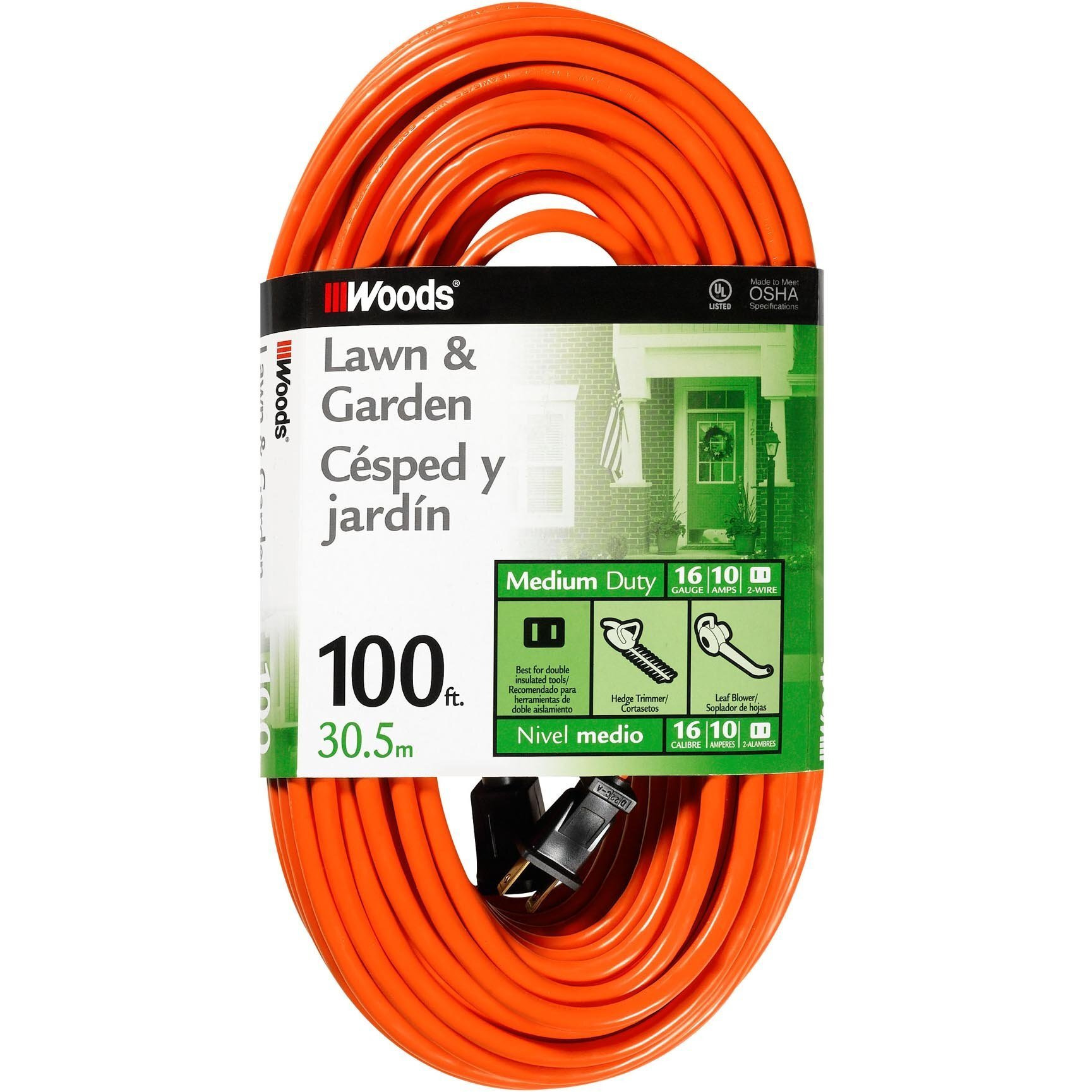 Extensn Cord16/2 100'Org (Pack Of 1)