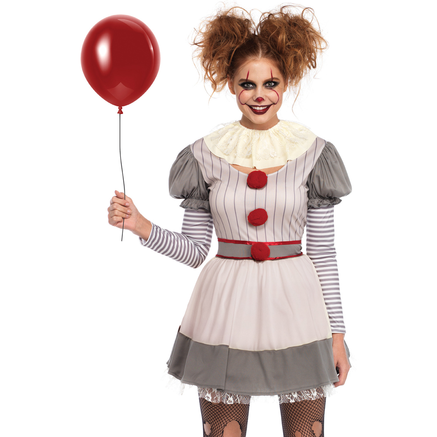 Leg Avenue 2Pc Creepy Clown, Includes Str Multicolor Color