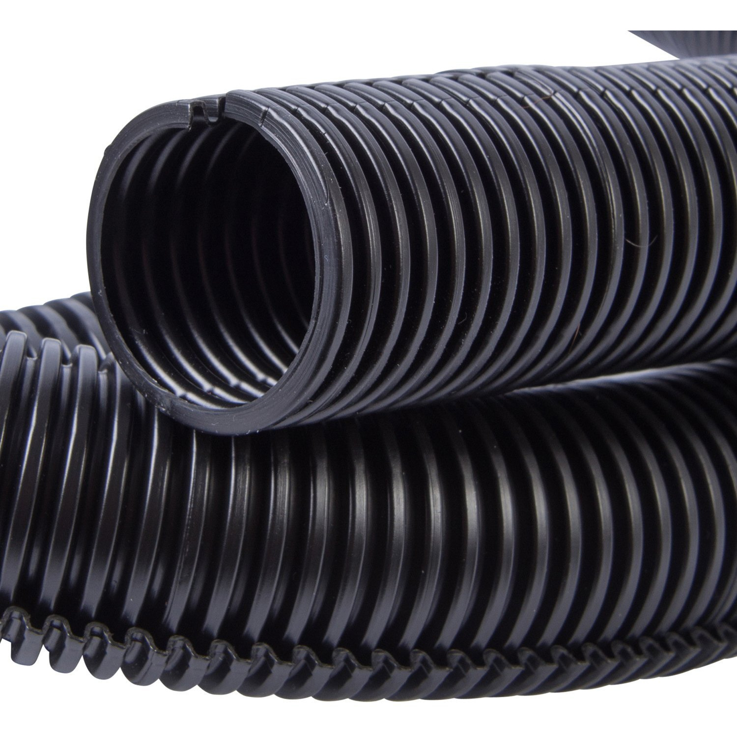 Gardner Bender Flx-3810T Split Flexible Electrical Tubing,  Inch X 10 Ft, Corrugated Wire Loom, 1 Pk, Uv Resistant Black