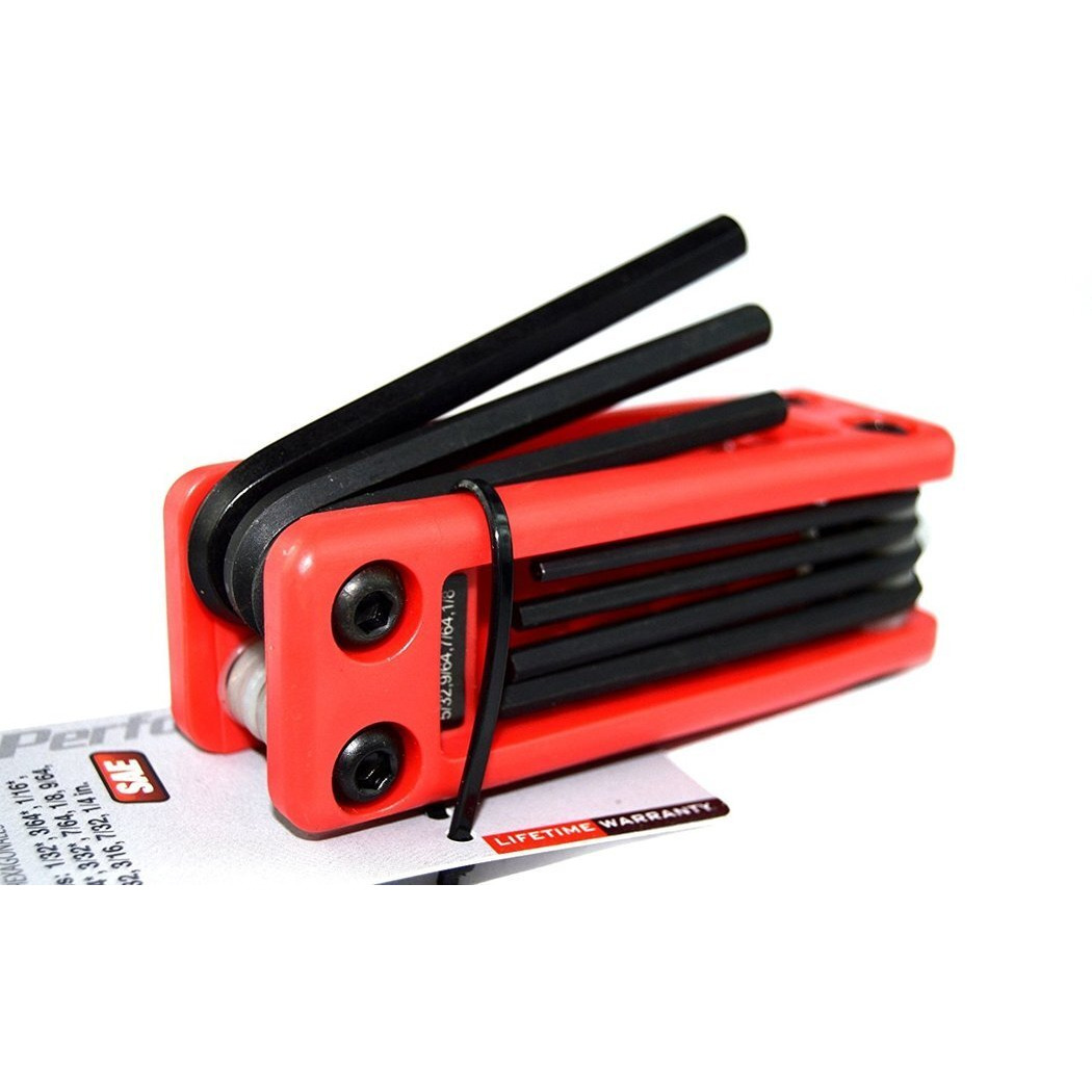 Hex Key Set Sae 17P Fold (Pack Of 6)