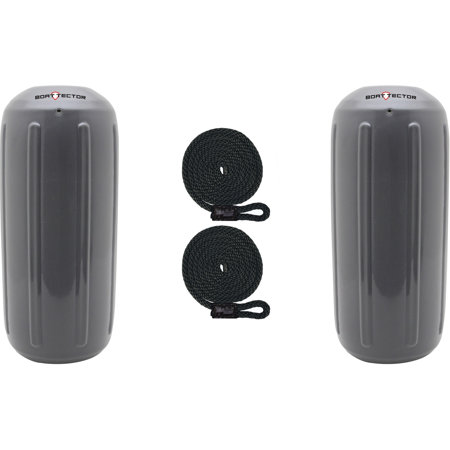 Extreme Max 3006.7489.2 Boattector Htm Inflatable Fender Value 2-Pack - 8.5"" X 20"", Gray
