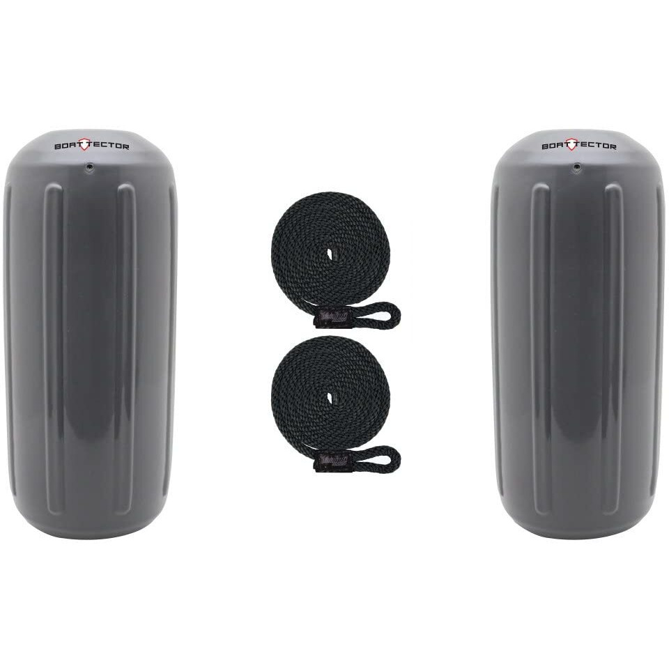 Extreme Max 3006.7489.2 Boattector Htm Inflatable Fender Value 2-Pack - 8.5"" X 20"", Gray