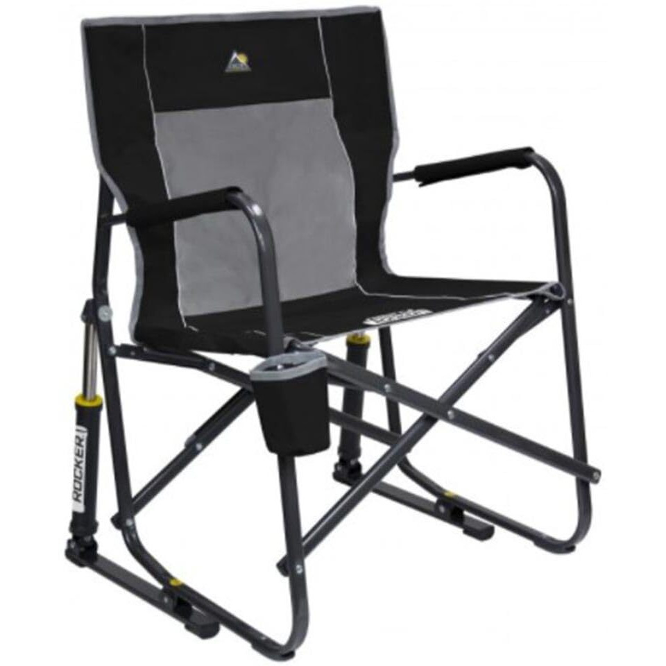 Gci Outdoor Freestyle Rocker Portable Rocking Chair & Outdoor Camping Chair, Black